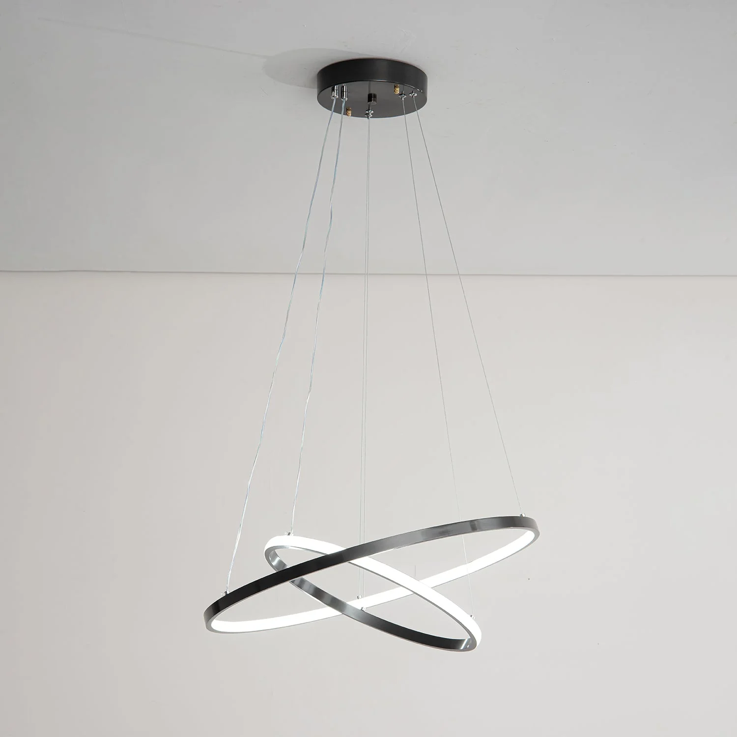 Arthaila Modern Minimalist Rings Brass Plastic Chandelier - Image 42