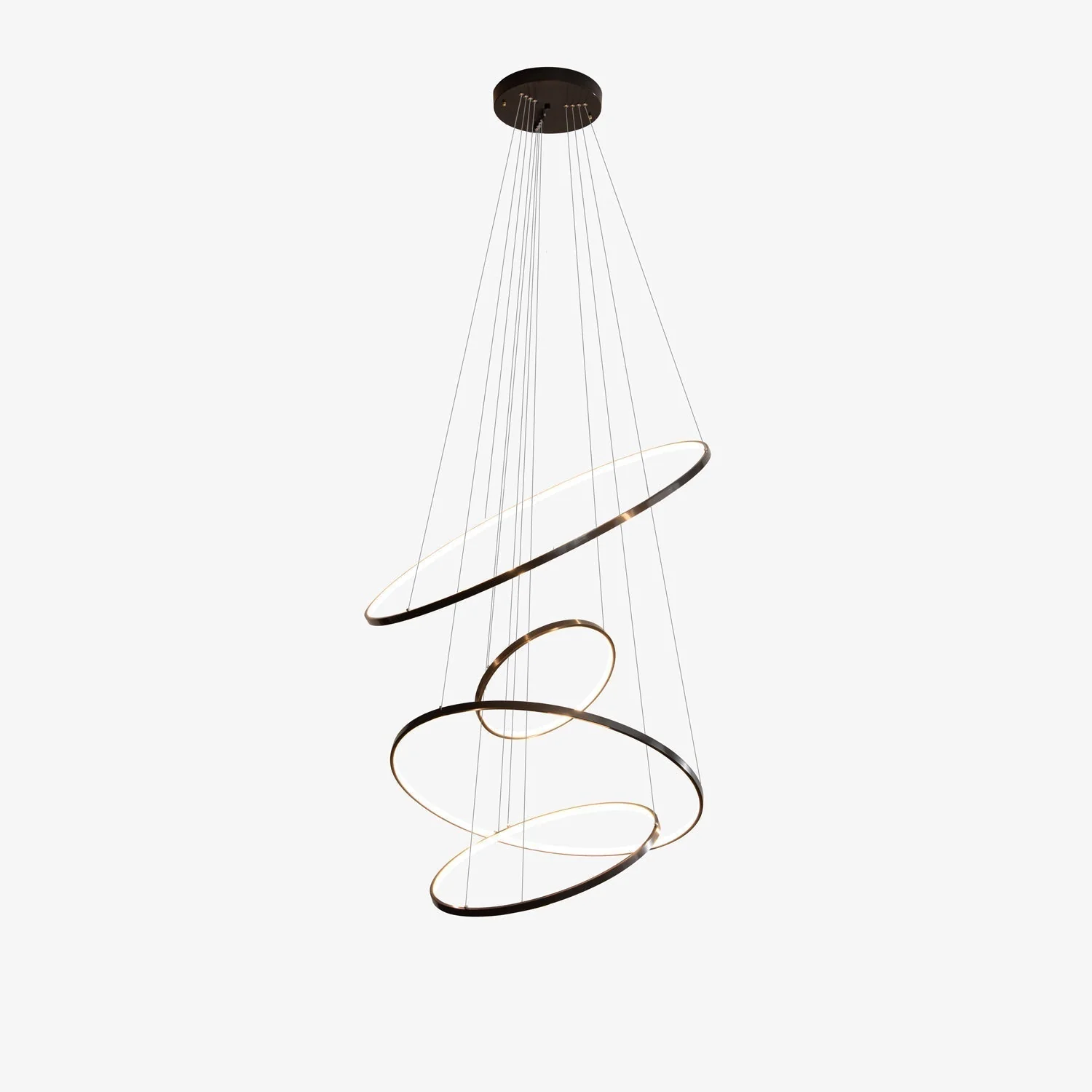 Arthaila Modern Minimalist Rings Brass Plastic Chandelier - Image 47