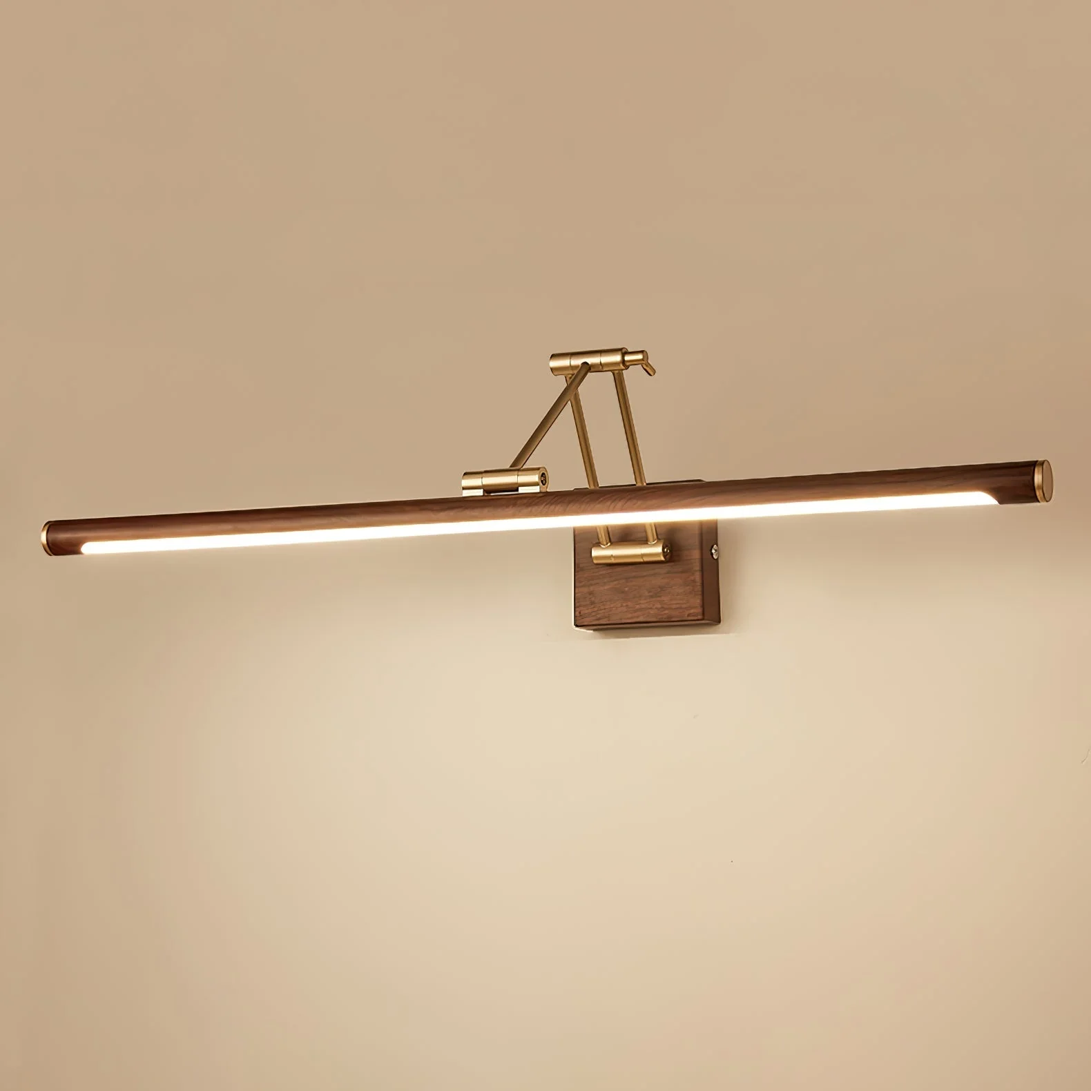 Arvararae Walnut Color Linear Adjustable Wall Light - Image 16