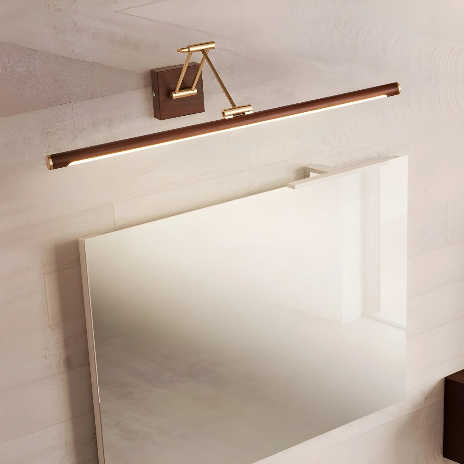 Arvararae Walnut Color Linear Adjustable Wall Light - Image 23