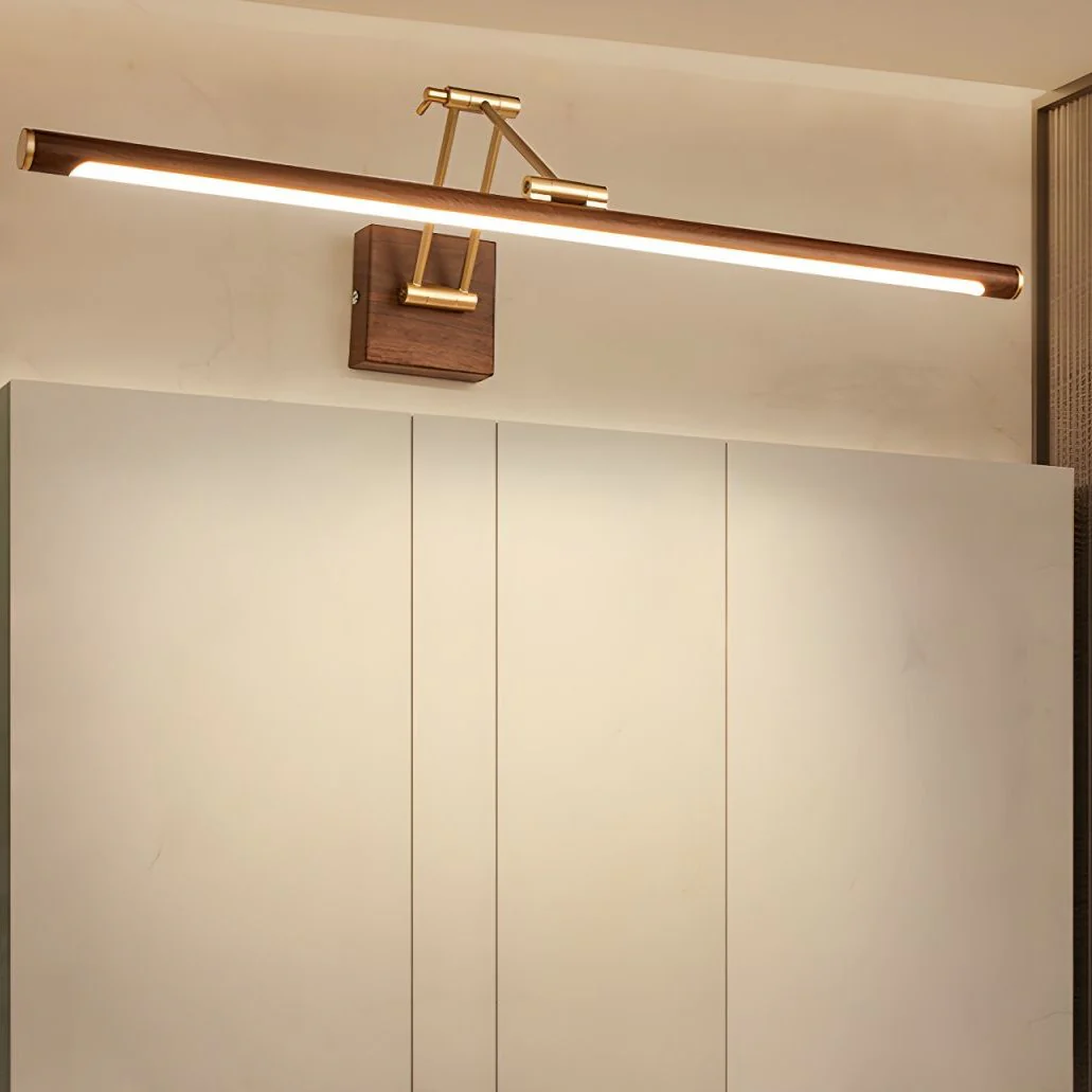 Arvararae Walnut Color Linear Adjustable Wall Light - Image 27