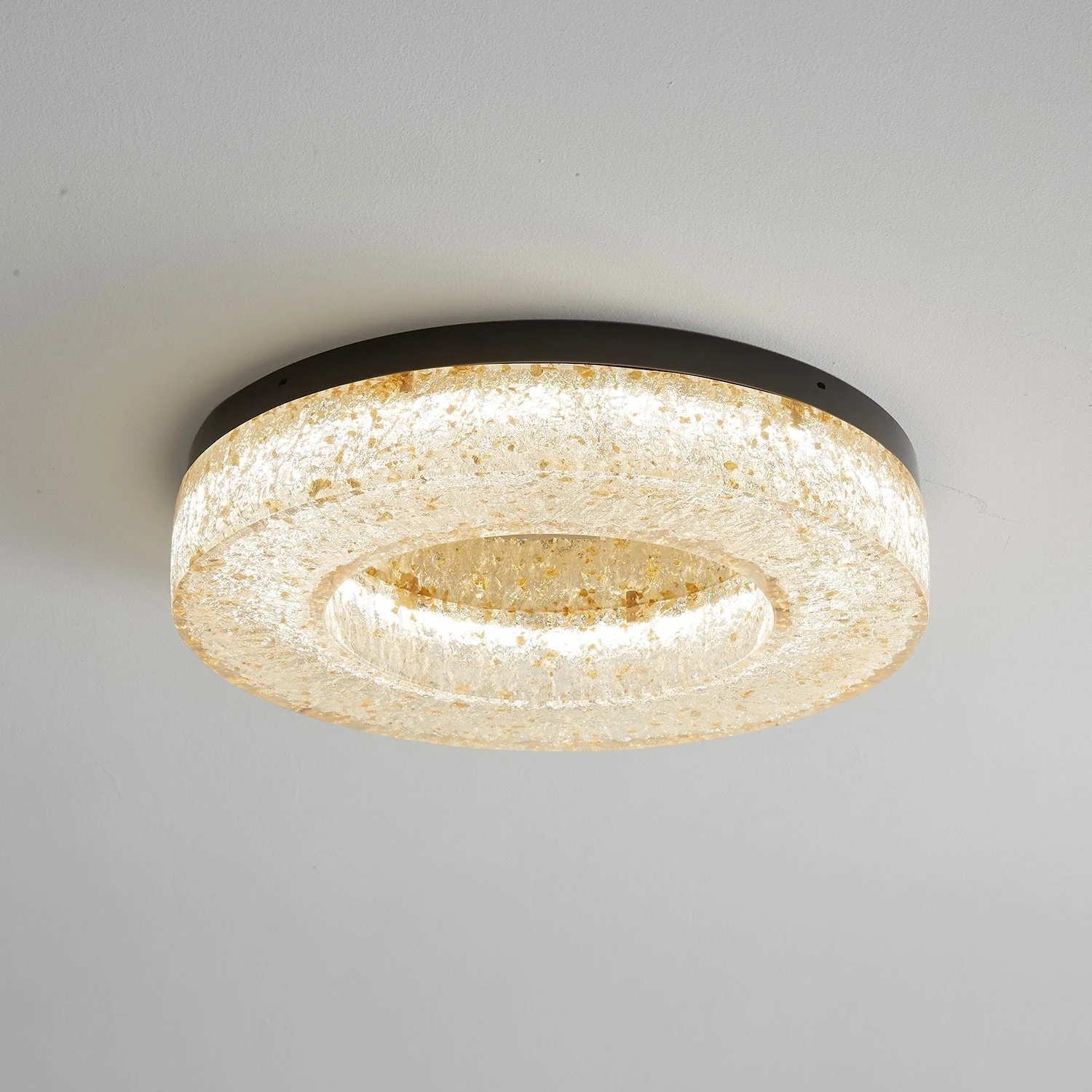 Ashaionis Ice Crack Circle Resin Ceiling Lamp - Image 45