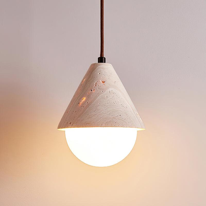 Aslo Minimalist Travertine Pendant Light - Image 15