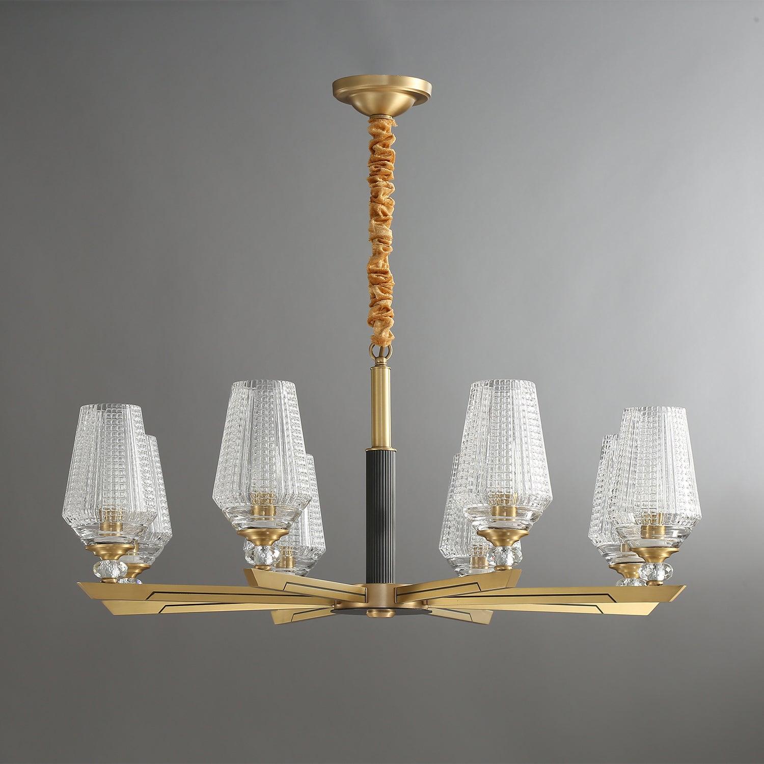 Astra Luxury Hexa Brass Chandelier - Image 11