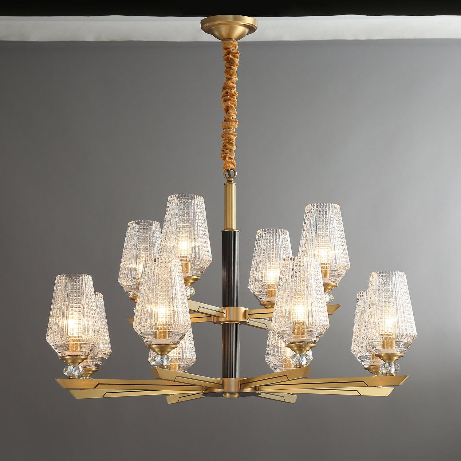 Astra Luxury Hexa Brass Chandelier - Image 13
