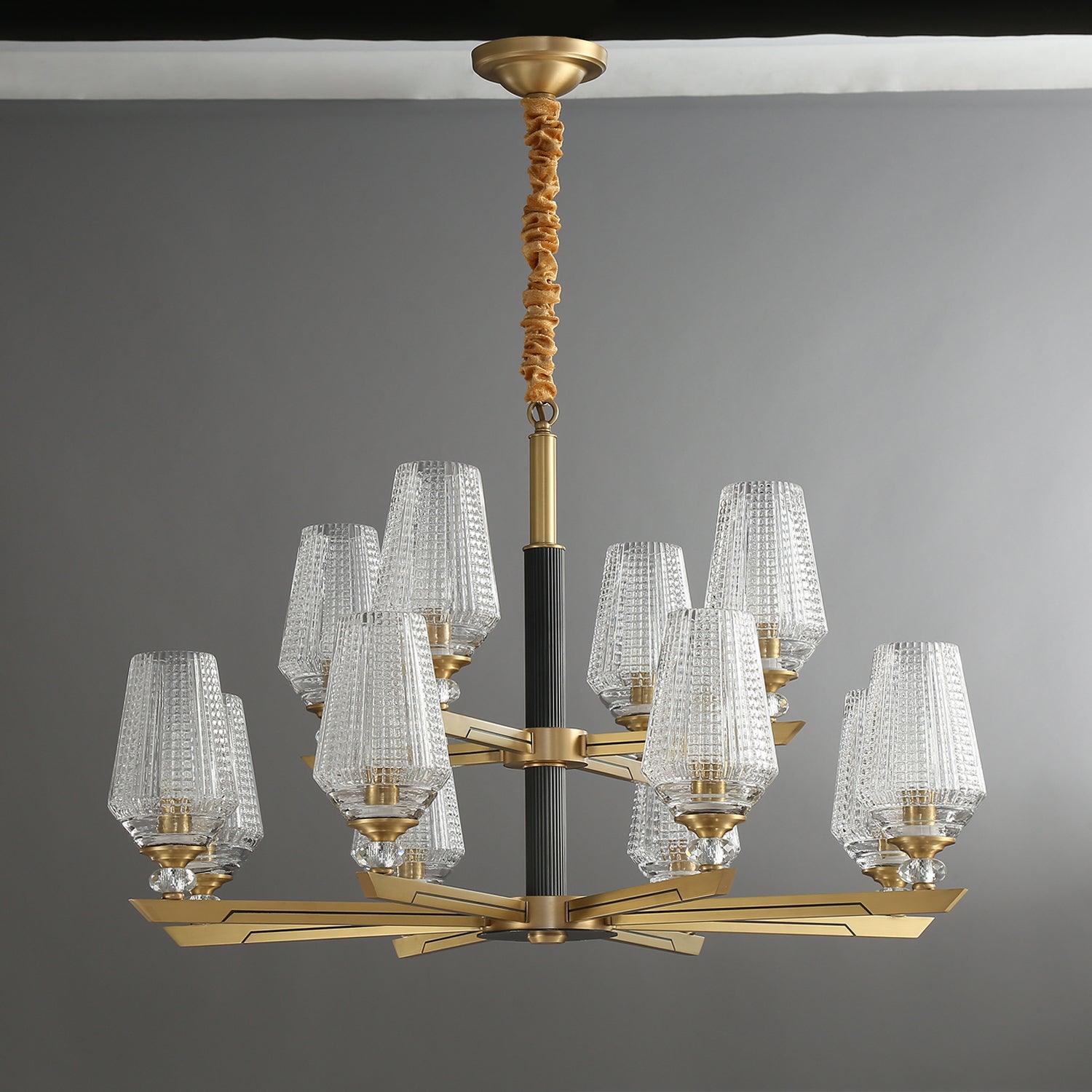 Astra Luxury Hexa Brass Chandelier - Image 14