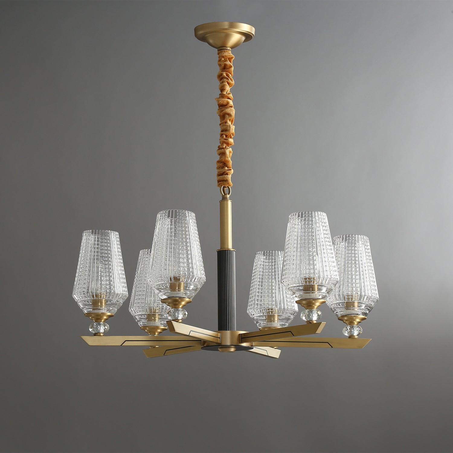 Astra Luxury Hexa Brass Chandelier - Image 9