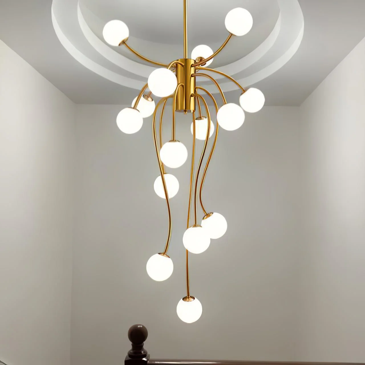 Astralyn Brass Globe Chandelier - Image 11