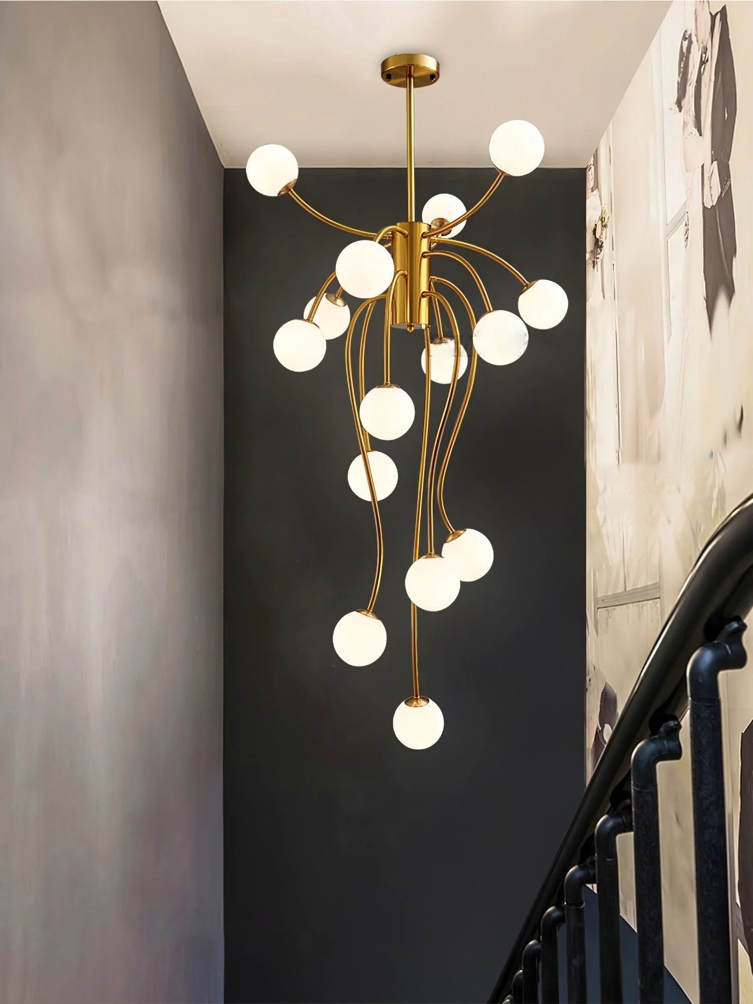 Astralyn Brass Globe Chandelier - Image 17
