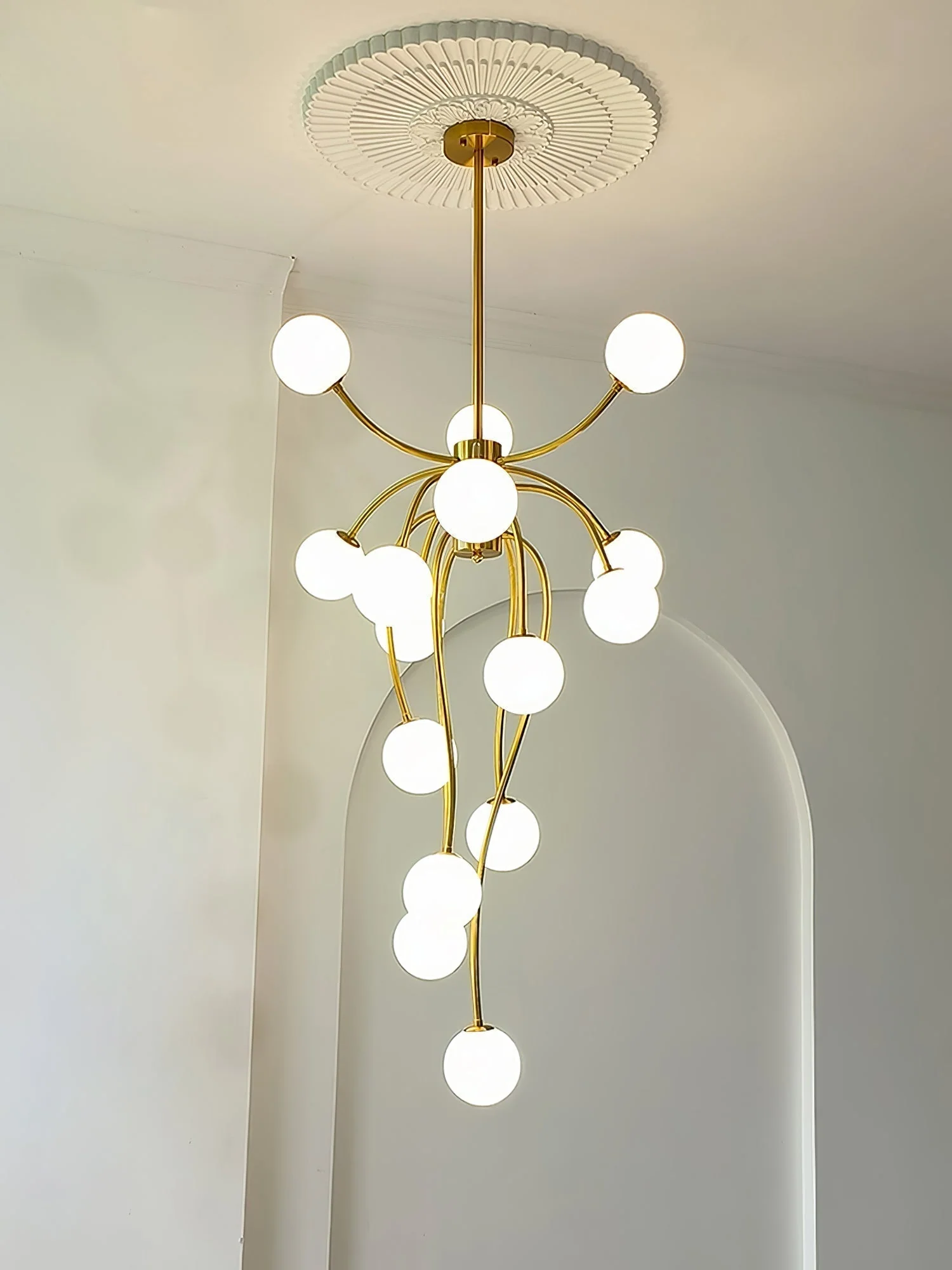 Astralyn Brass Globe Chandelier - Image 2