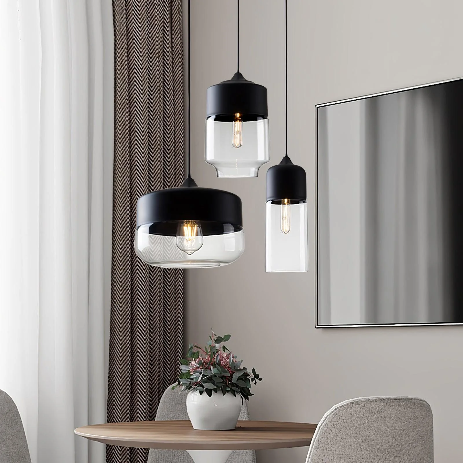 Aura Industrial Glass Pendant Lamp - Image 40