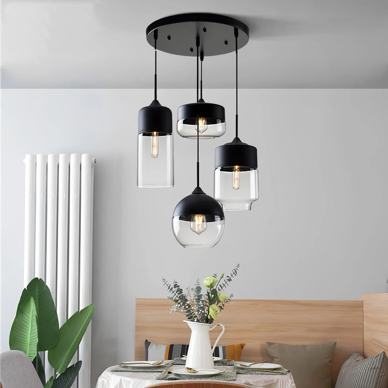 Aura Industrial Glass Pendant Lamp - Image 54