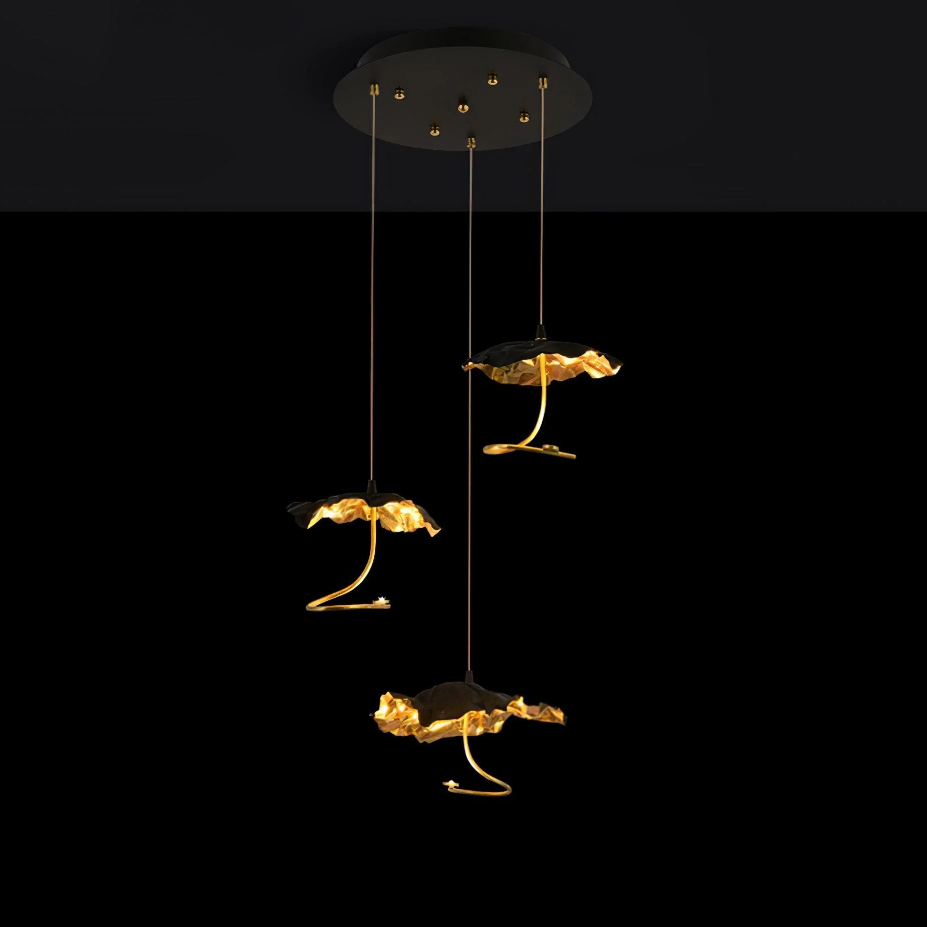 Aureate Cloud Brass Cluster Chandelier - Image 11