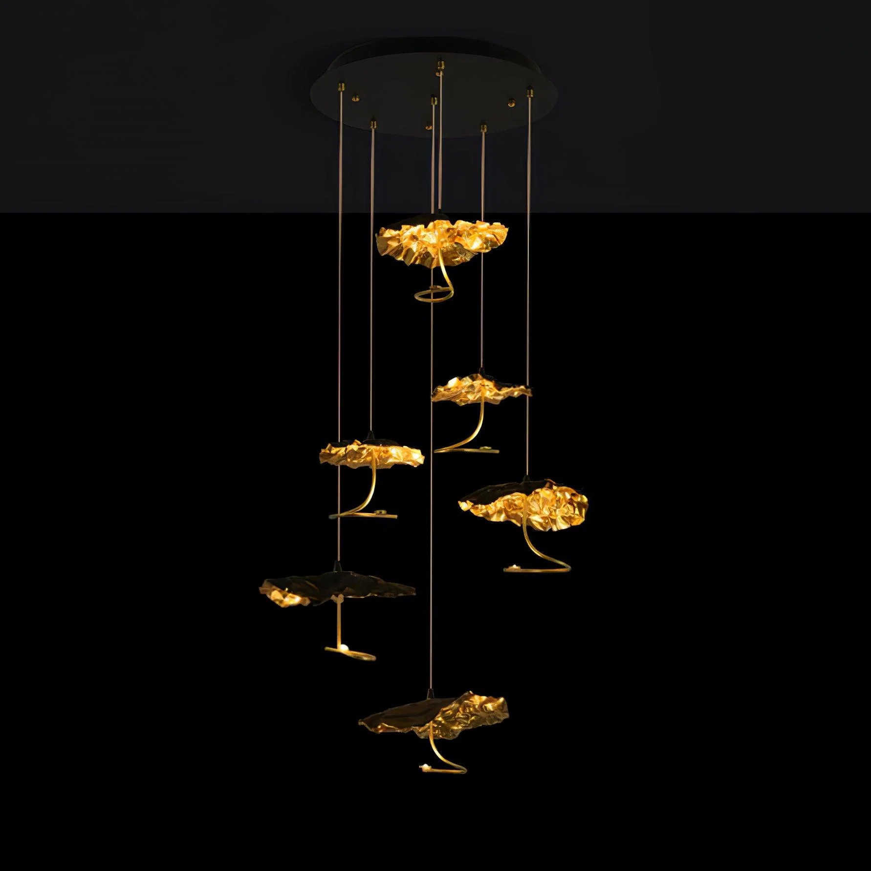 Aureate Cloud Brass Cluster Chandelier - Image 13