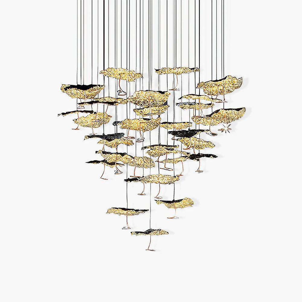 Aureate Cloud Brass Cluster Chandelier - Image 14