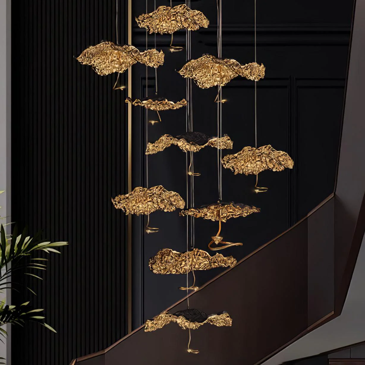 Aureate Cloud Brass Cluster Chandelier - Image 15