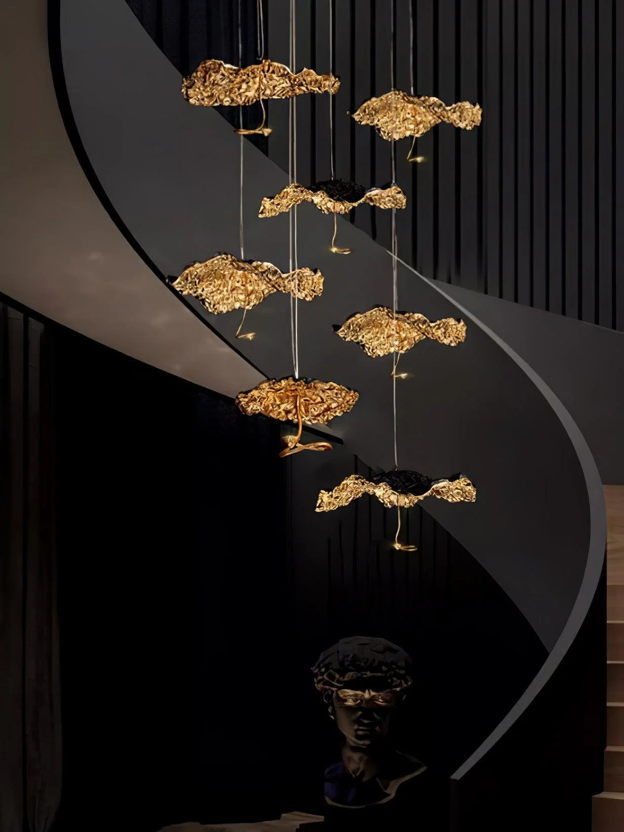 Aureate Cloud Brass Cluster Chandelier - Image 18