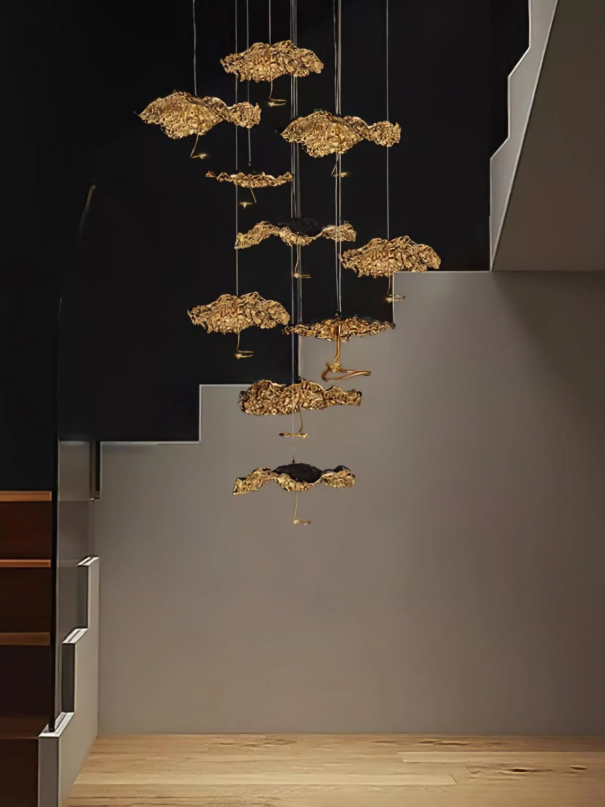 Aureate Cloud Brass Cluster Chandelier - Image 20