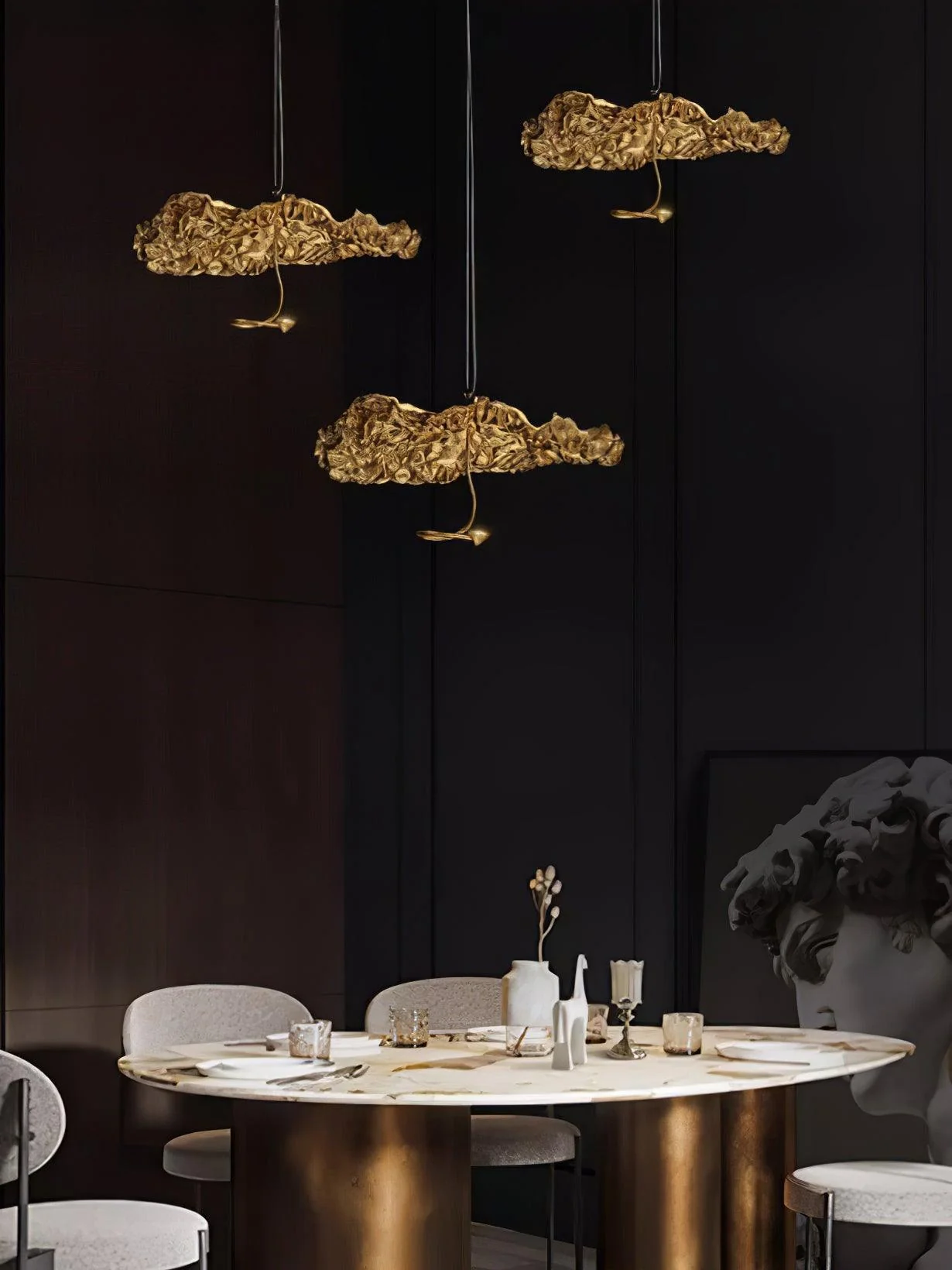 Aureate Cloud Brass Cluster Chandelier - Image 22