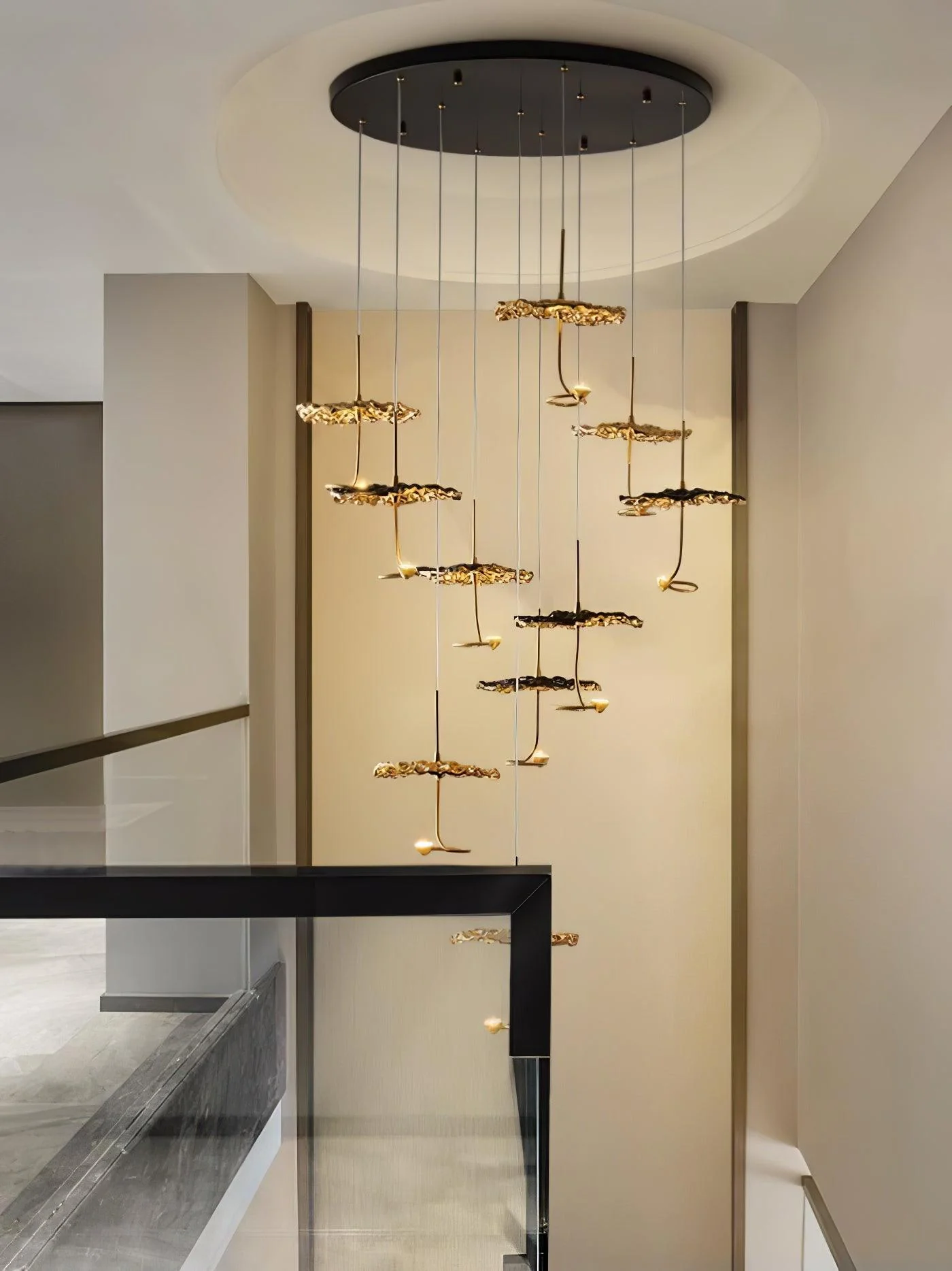 Aureate Cloud Brass Cluster Chandelier - Image 26