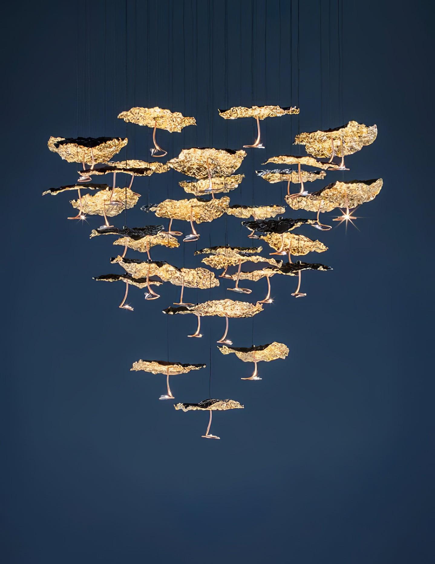 Aureate Cloud Brass Cluster Chandelier - Image 3