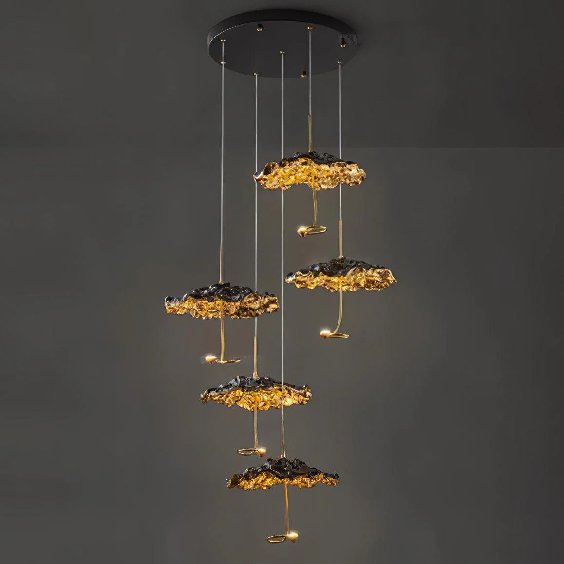 Aureate Cloud Brass Cluster Chandelier - Image 30