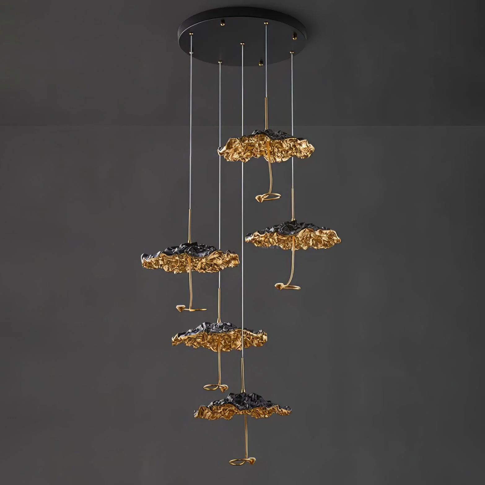 Aureate Cloud Brass Cluster Chandelier - Image 31