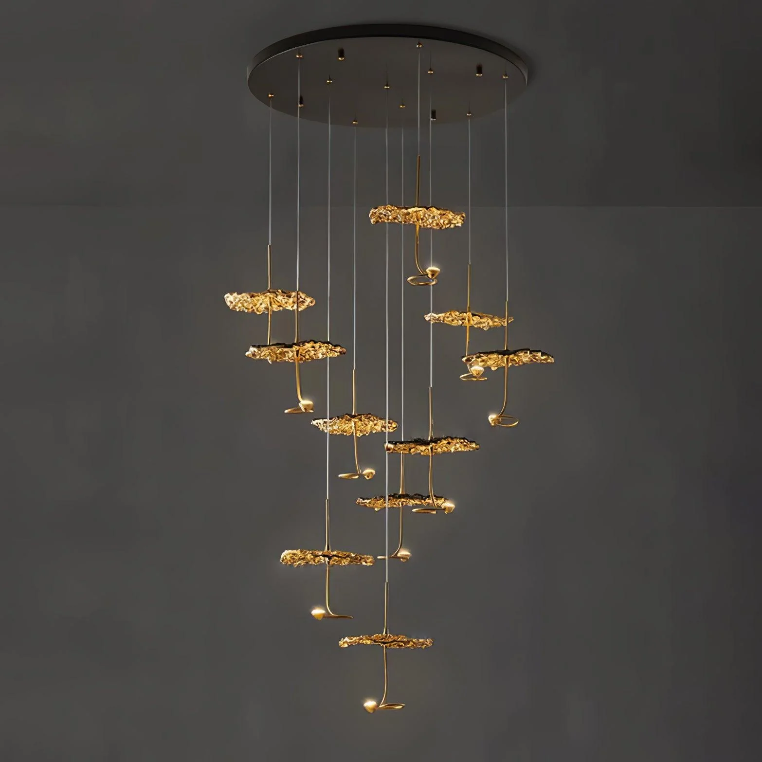 Aureate Cloud Brass Cluster Chandelier - Image 32