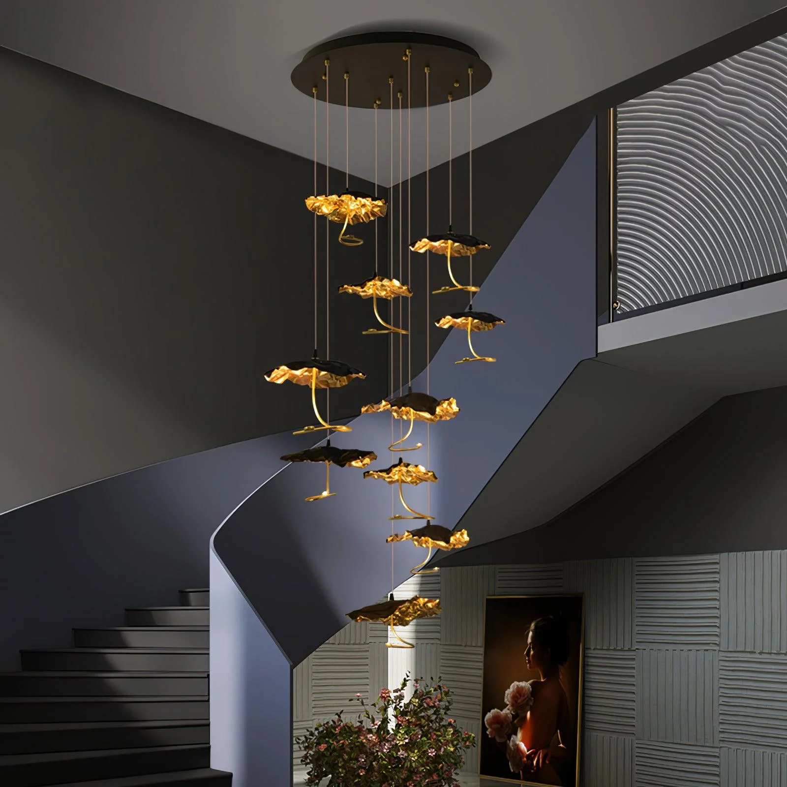 Aureate Cloud Brass Cluster Chandelier - Image 36