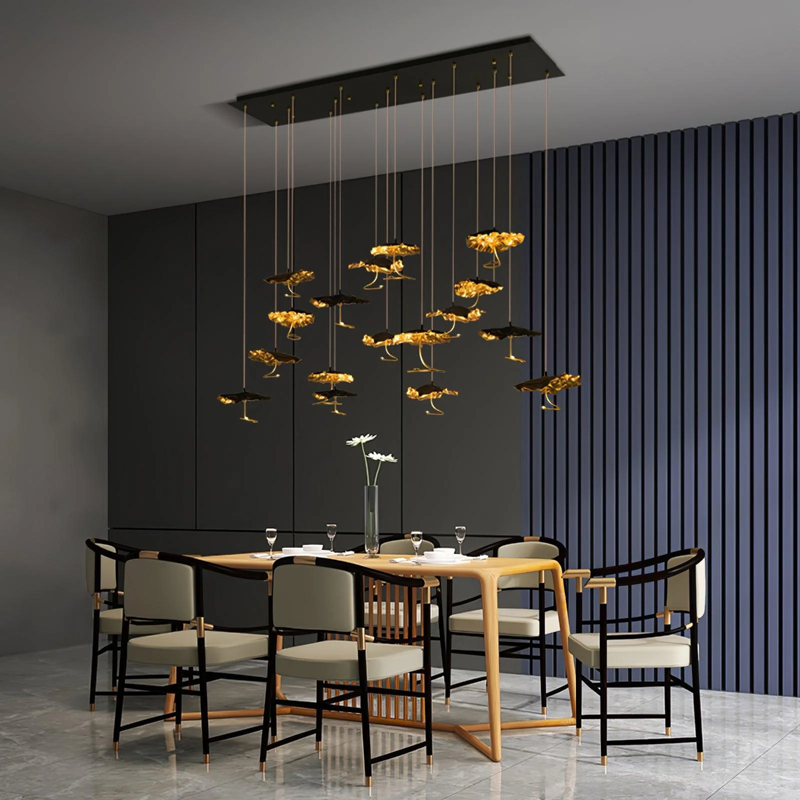 Aureate Cloud Brass Cluster Chandelier - Image 4