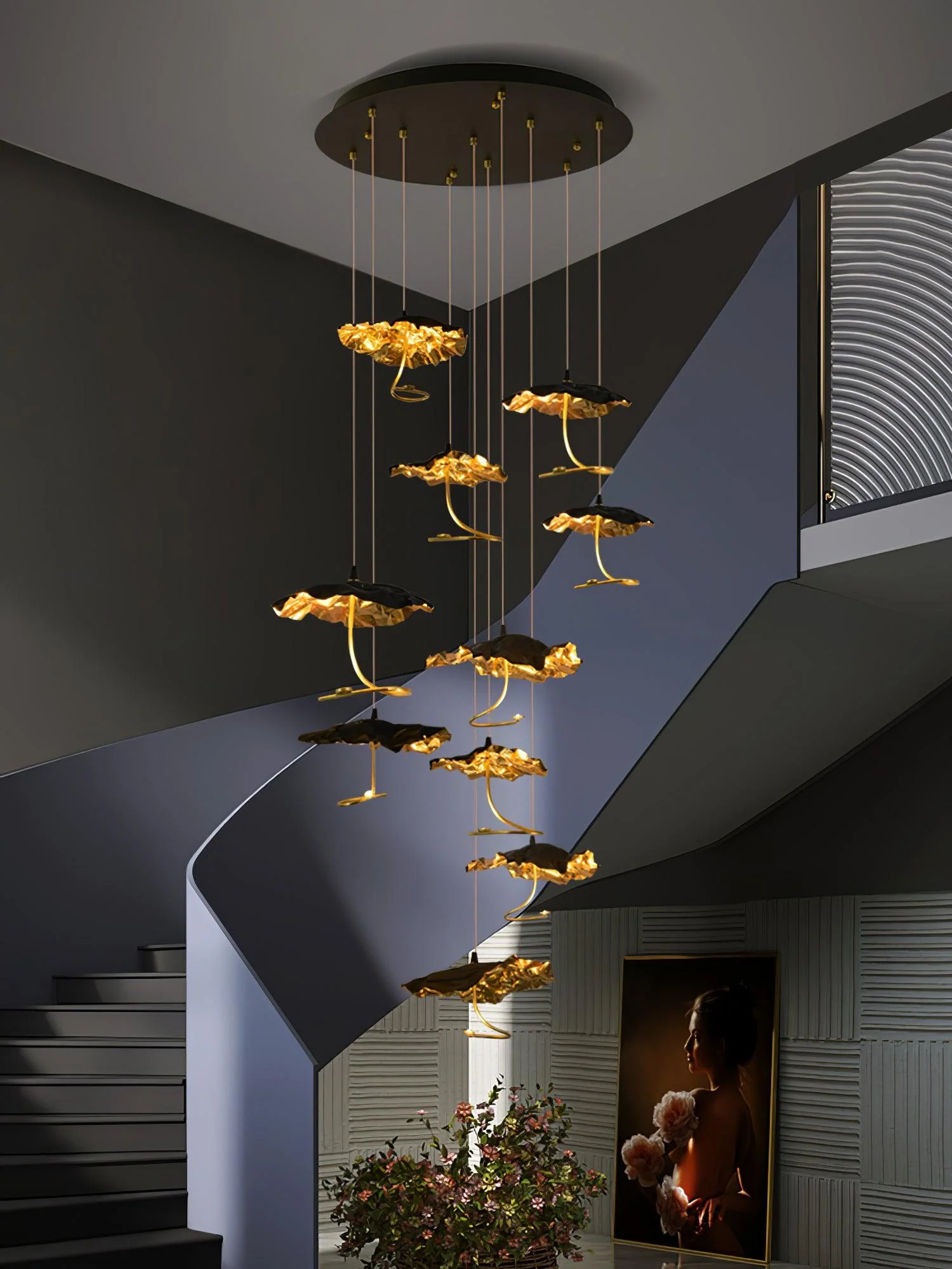 Aureate Cloud Brass Cluster Chandelier - Image 41