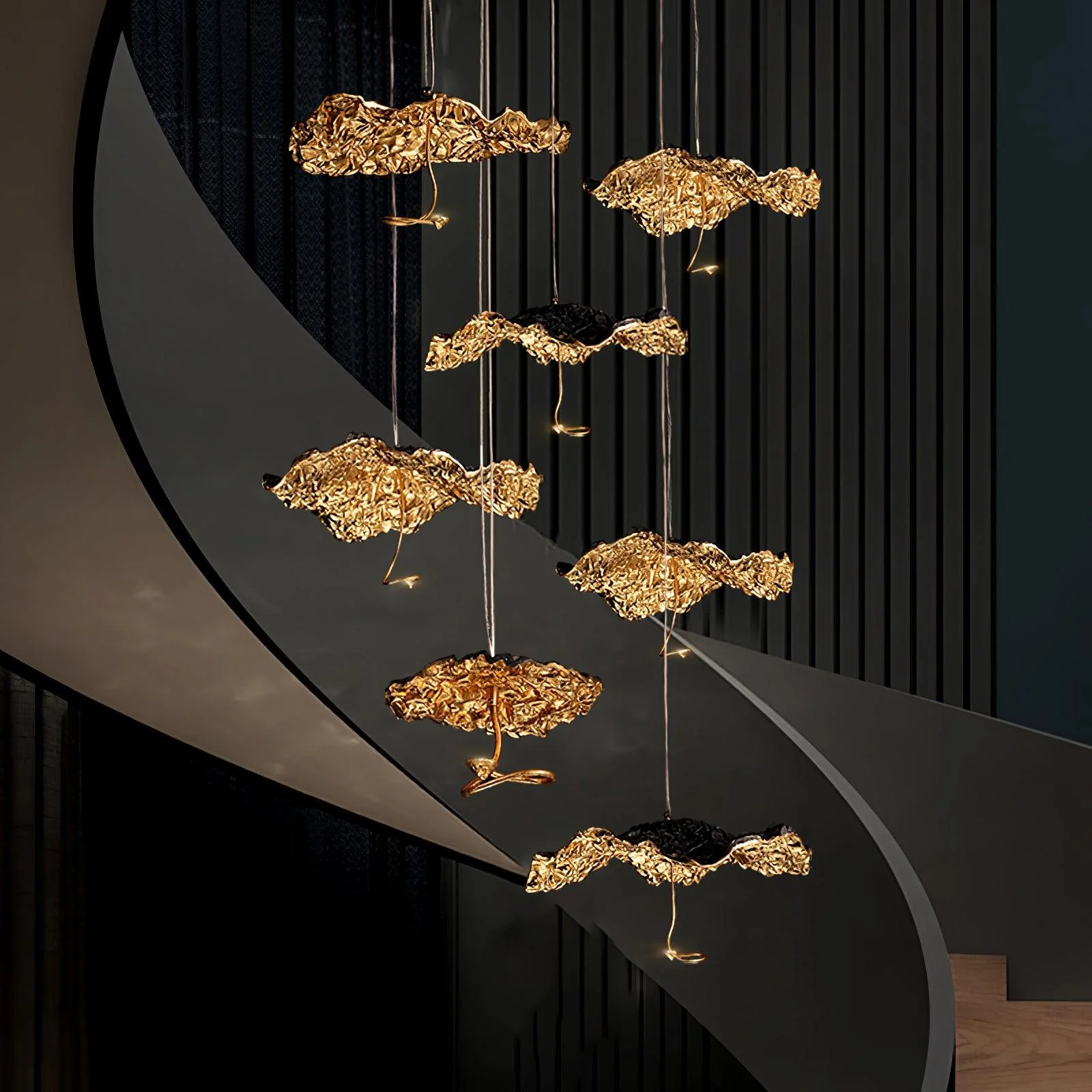 Aureate Cloud Brass Cluster Chandelier - Image 44