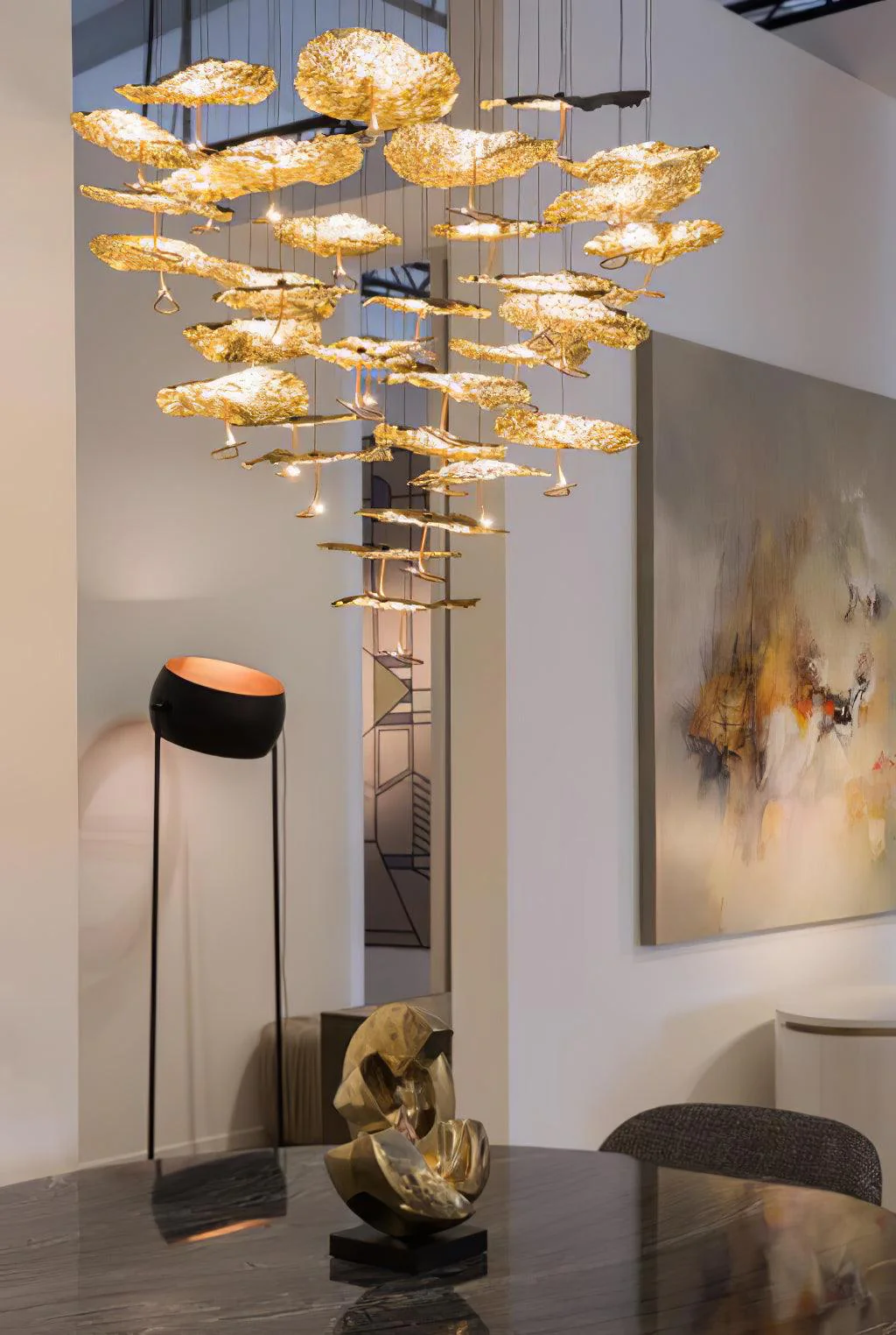 Aureate Cloud Brass Cluster Chandelier - Image 5