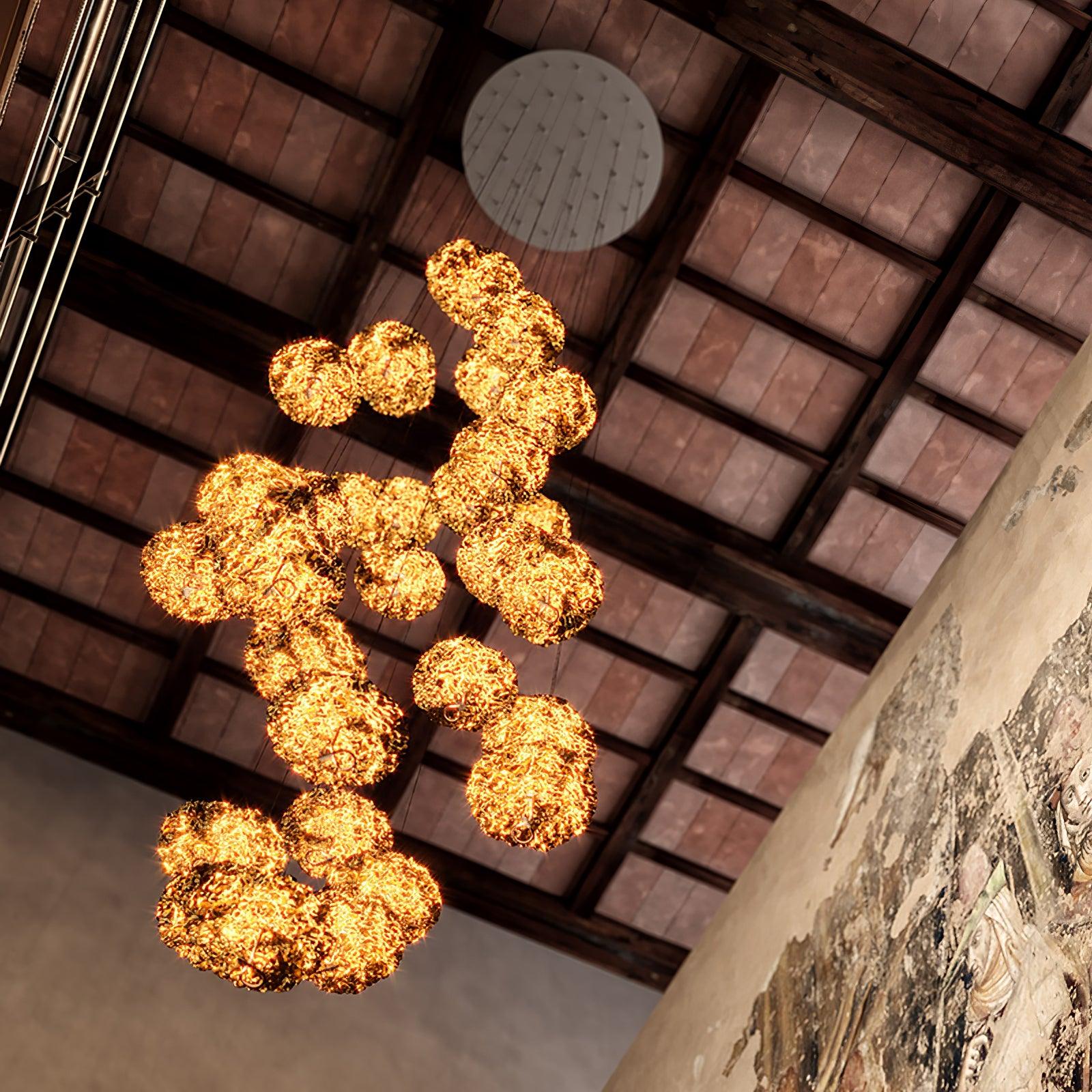 Aureate Cloud Brass Cluster Chandelier - Image 65
