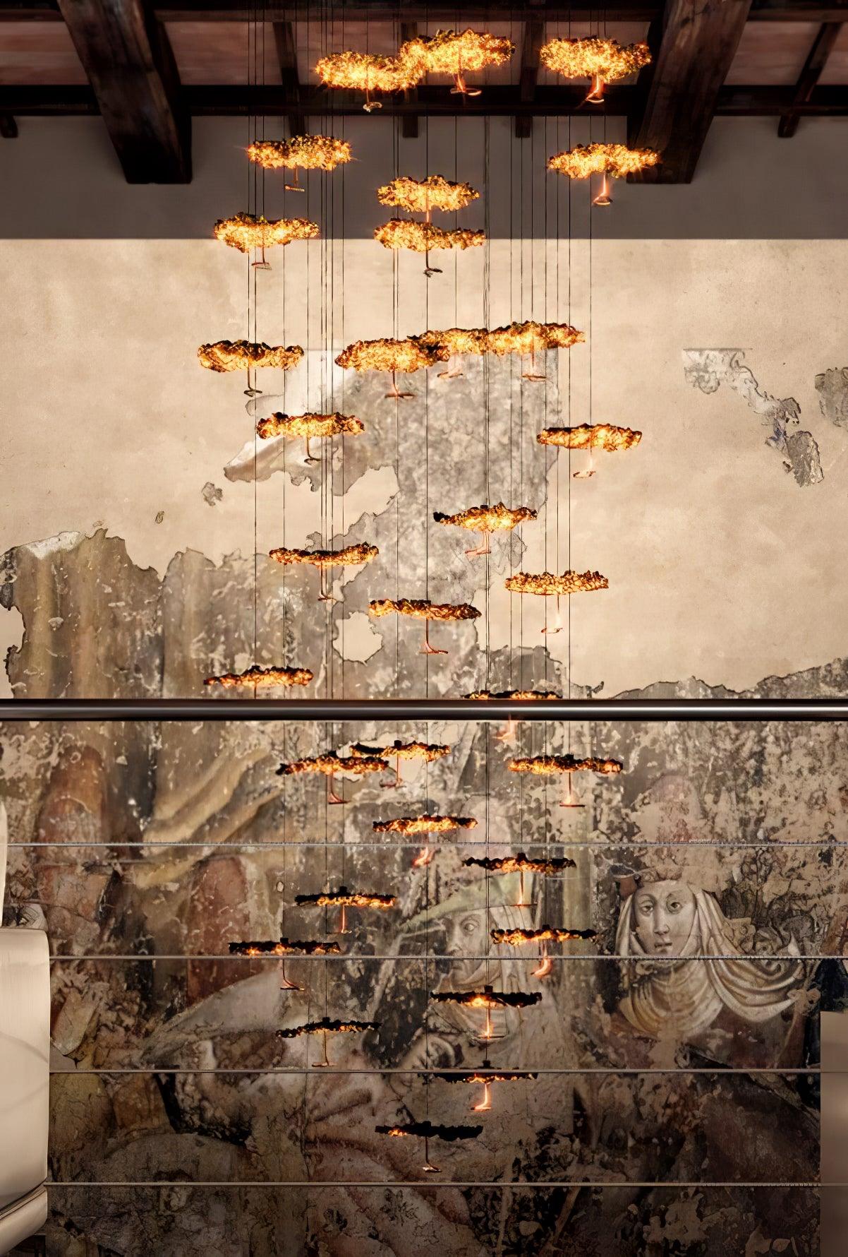 Aureate Cloud Brass Cluster Chandelier - Image 7