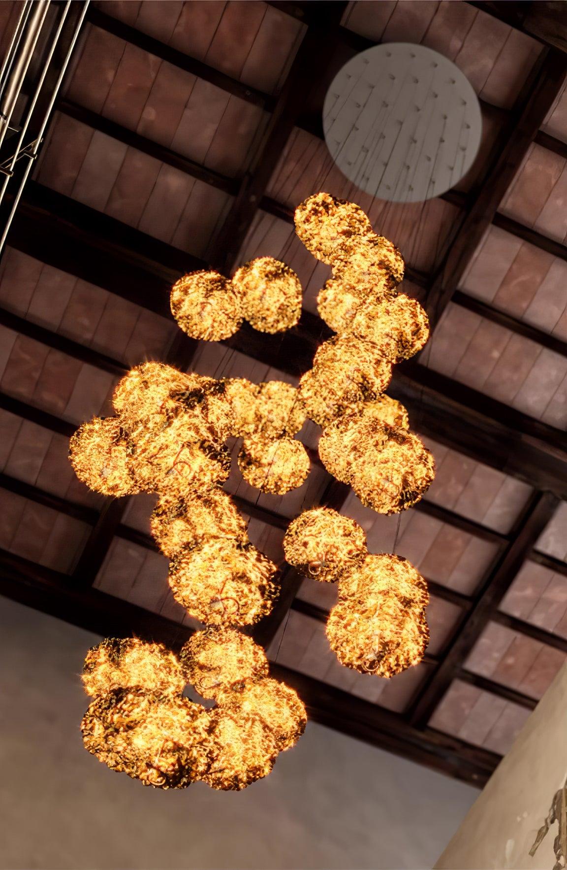Aureate Cloud Brass Cluster Chandelier - Image 8