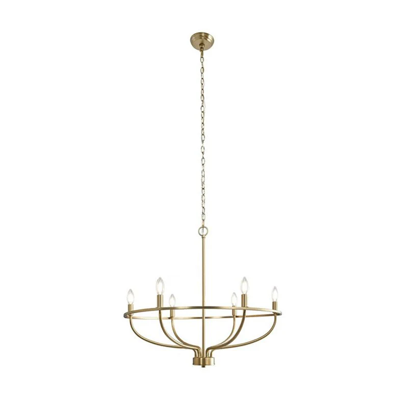 Aurelia Brass Gold Candelabra Chandelier - Image 12