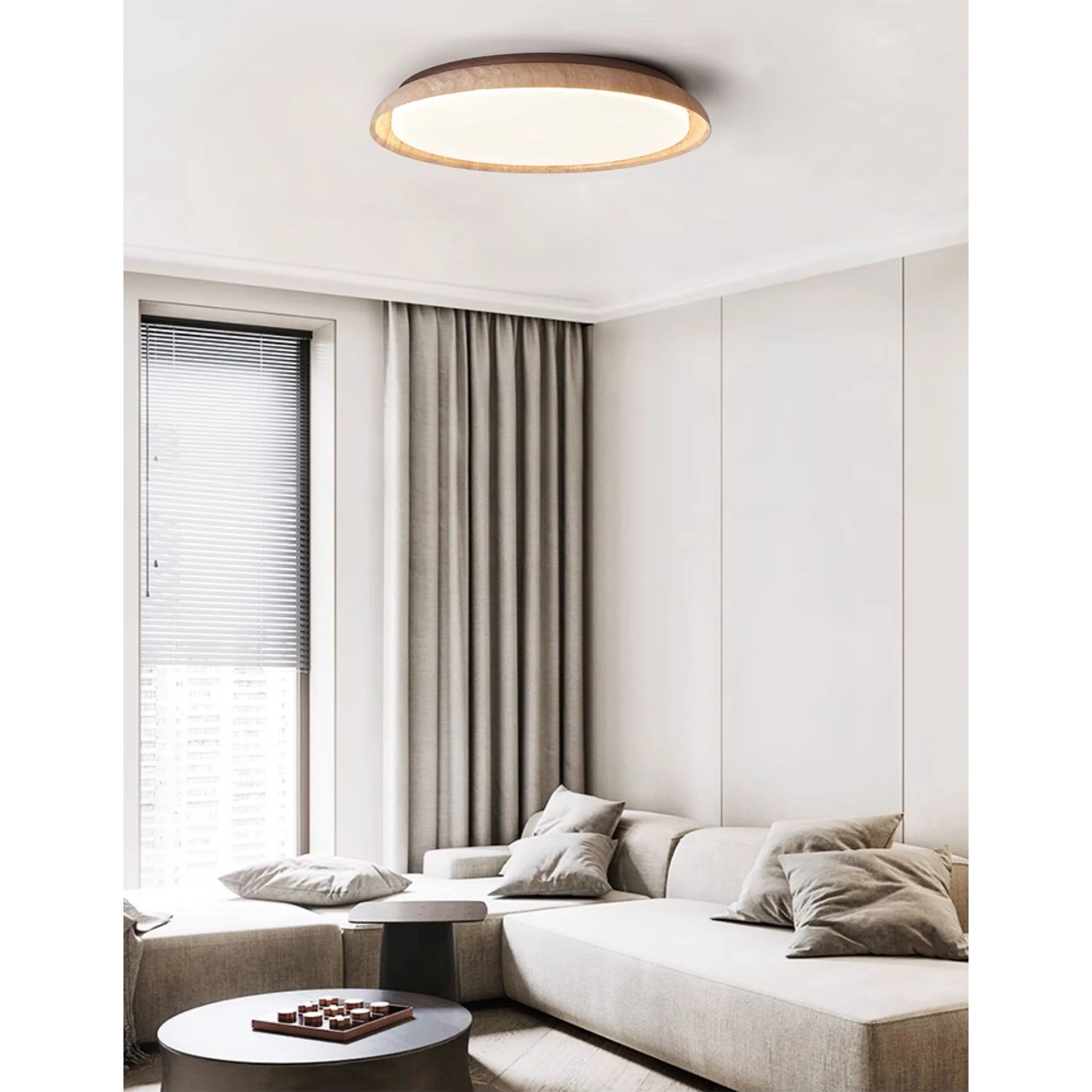 Aureum Wabi-Sabi Travertine Ceiling Light - Image 9