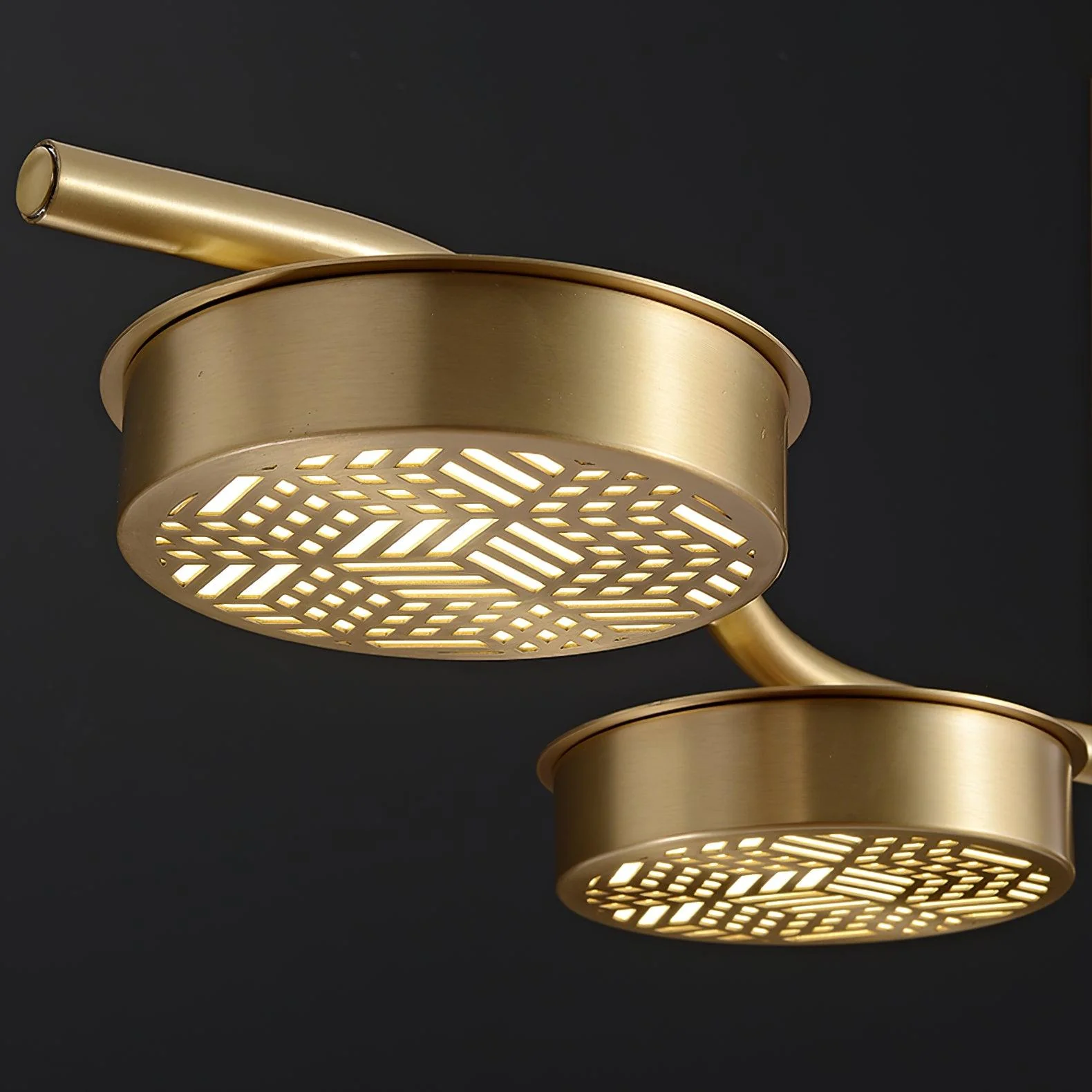 Aureus Sleek Brass Chandelier - Image 13