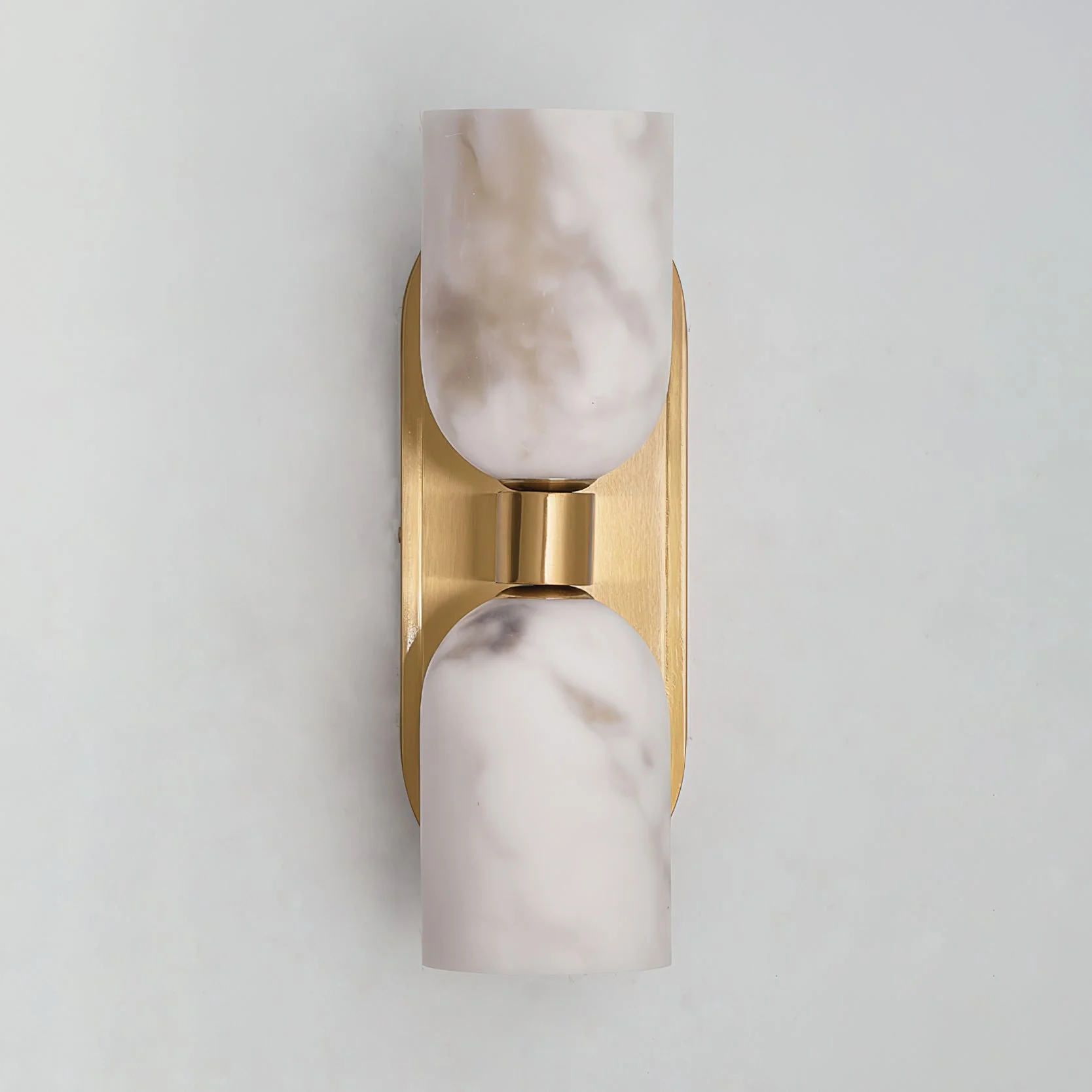 Aurind Alabaster Brass Double Wall Sconce - Image 7