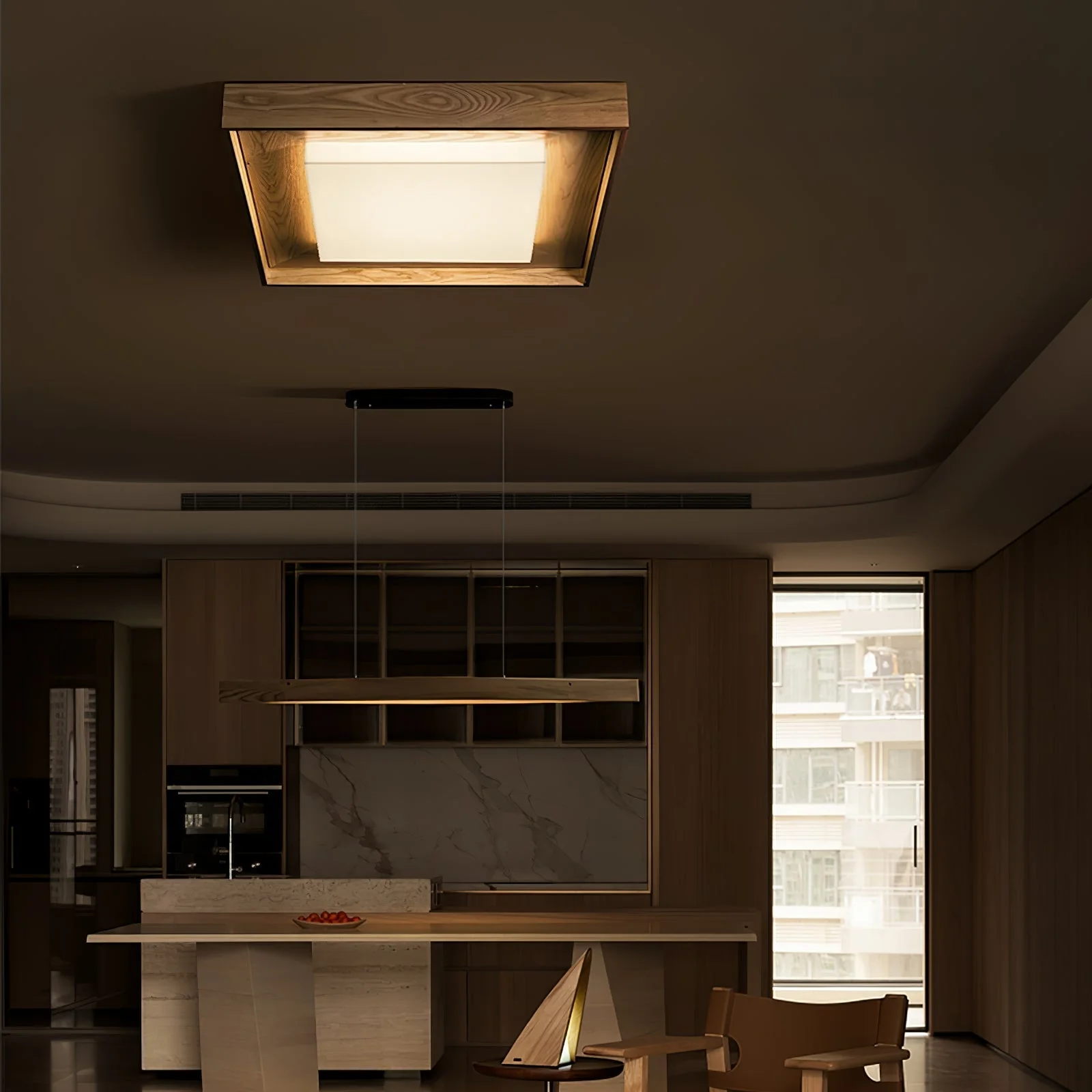 Auro Rustic Wood Ceiling Light - Image 5