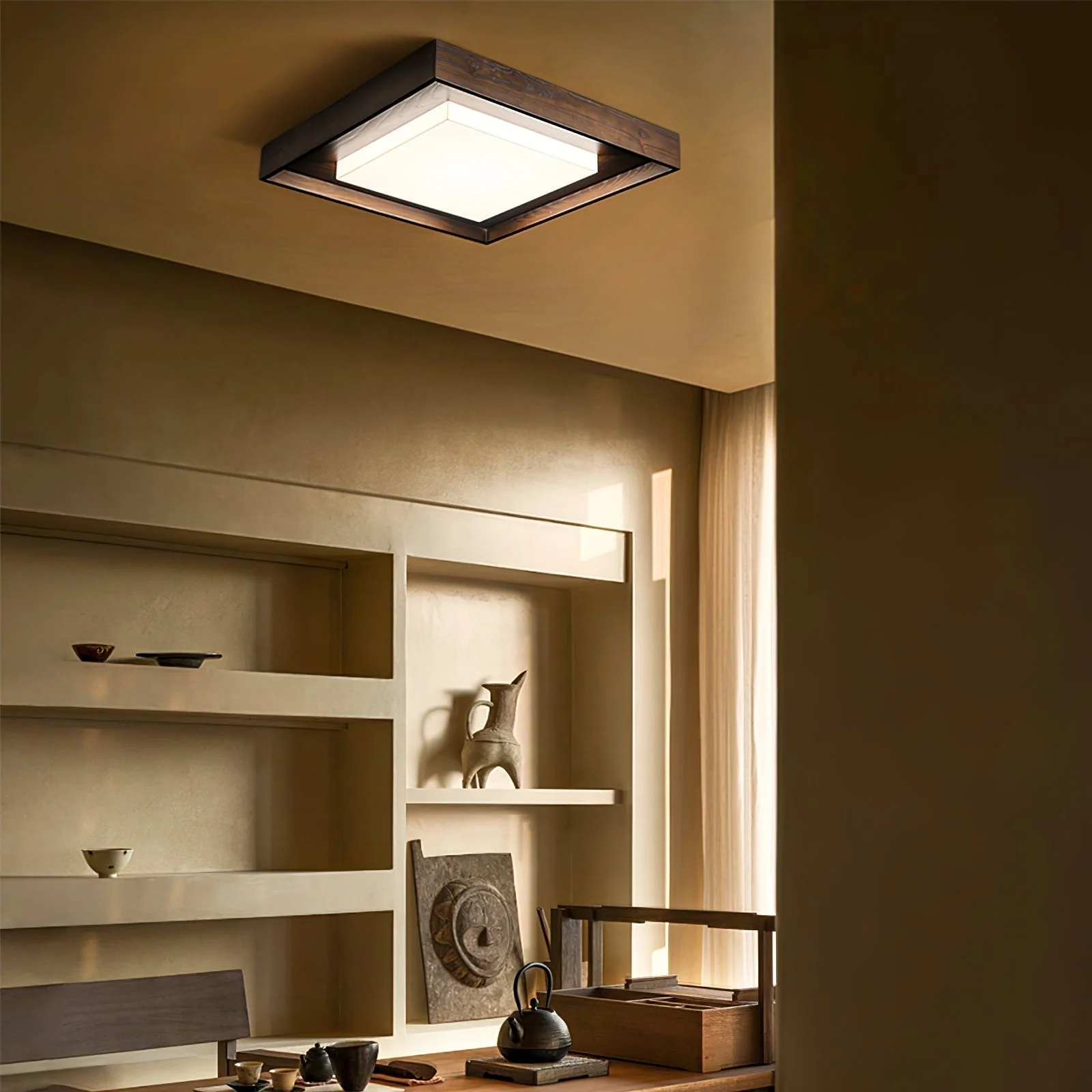 Auro Rustic Wood Ceiling Light - Image 6