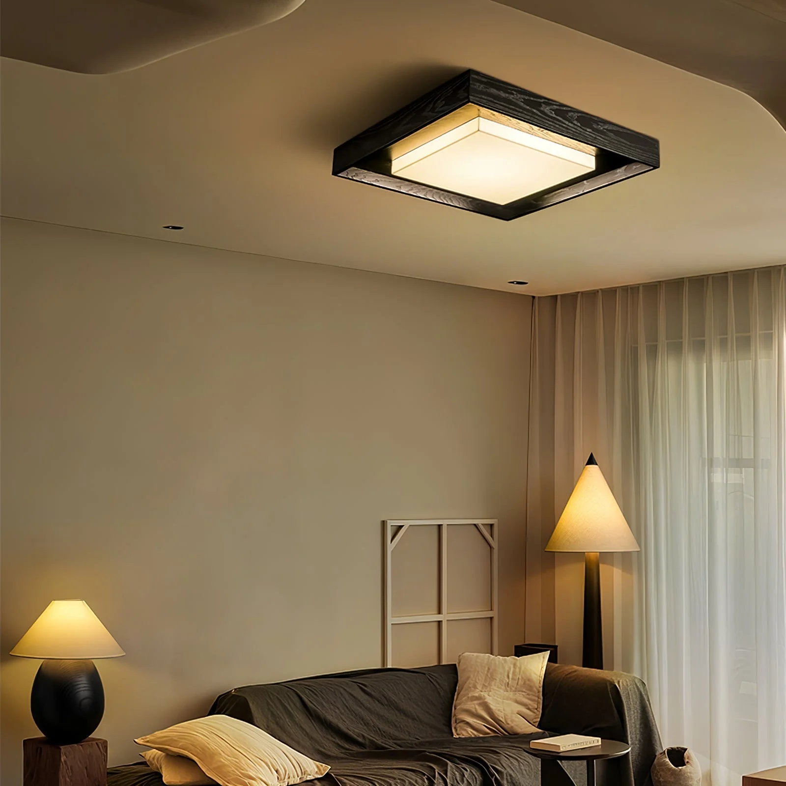 Auro Rustic Wood Ceiling Light - Image 7