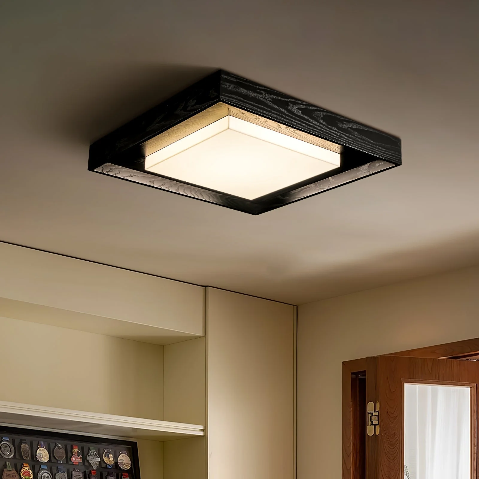 Auro Rustic Wood Ceiling Light - Image 9