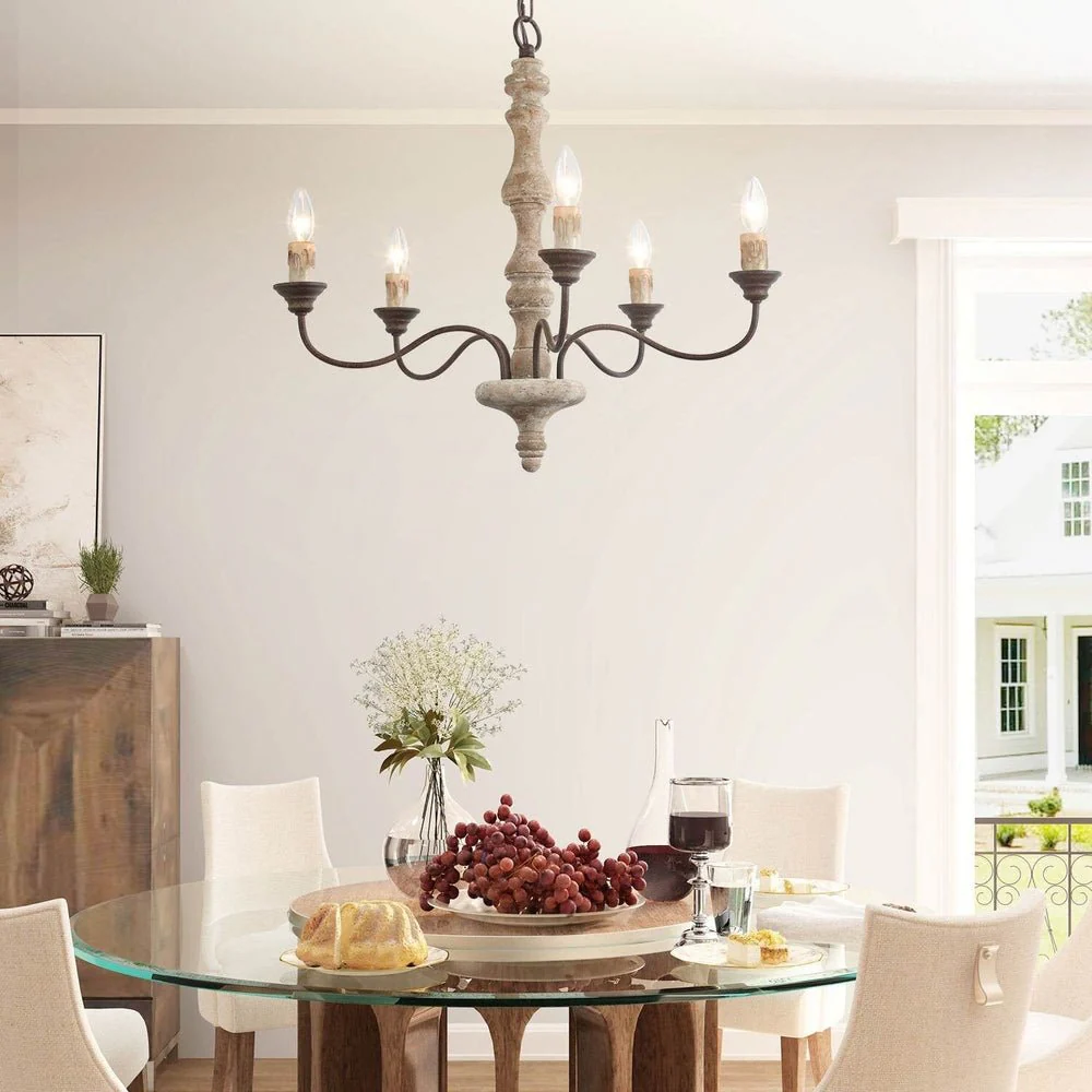 Aurora Chandelier Candlestick Farmhouse Rustic - Image 4