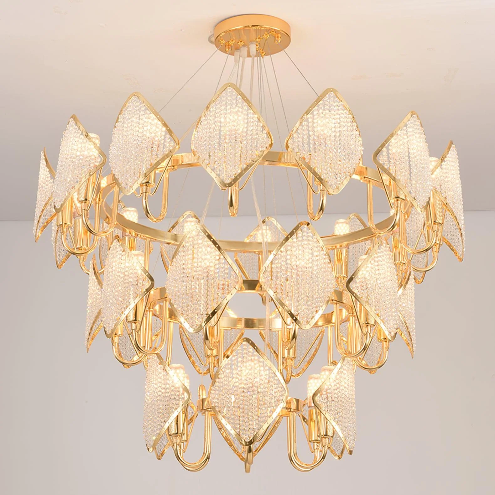 Aurora Chandelier Crystal Leaf Double-Tier - Image 30
