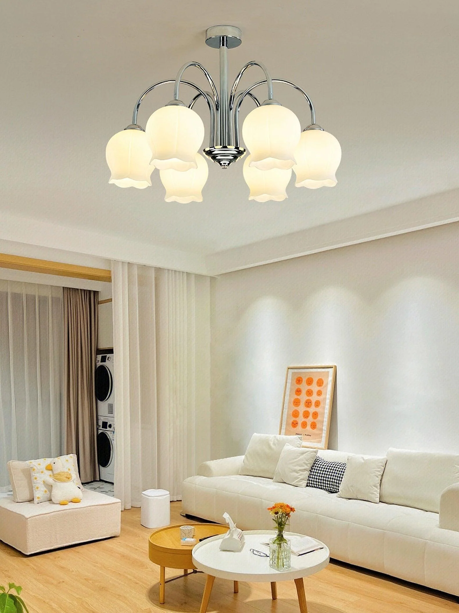 Aurora Chandelier Floral Glass - Image 7