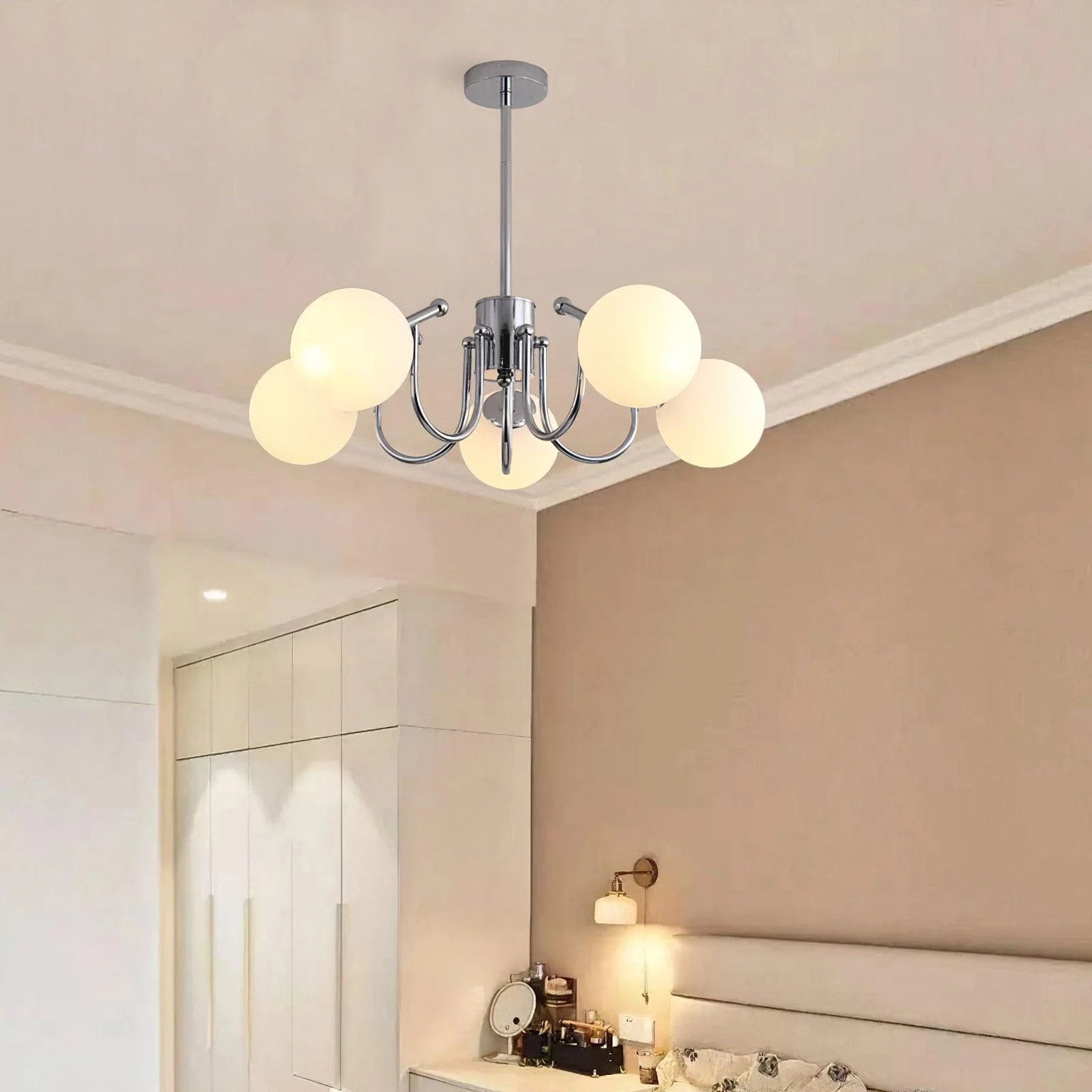 Aurora Chandelier Globe Chrome Modern - Image 16
