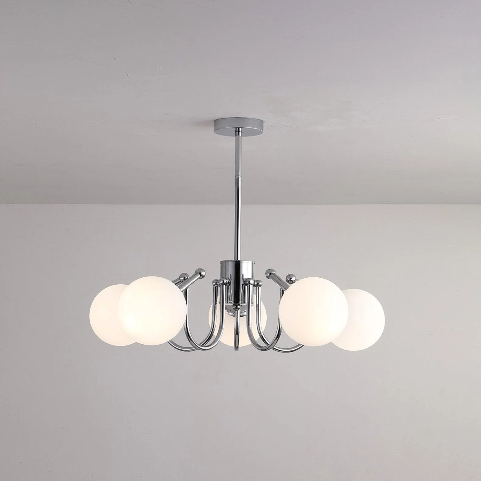 Aurora Chandelier Globe Chrome Modern - Image 23