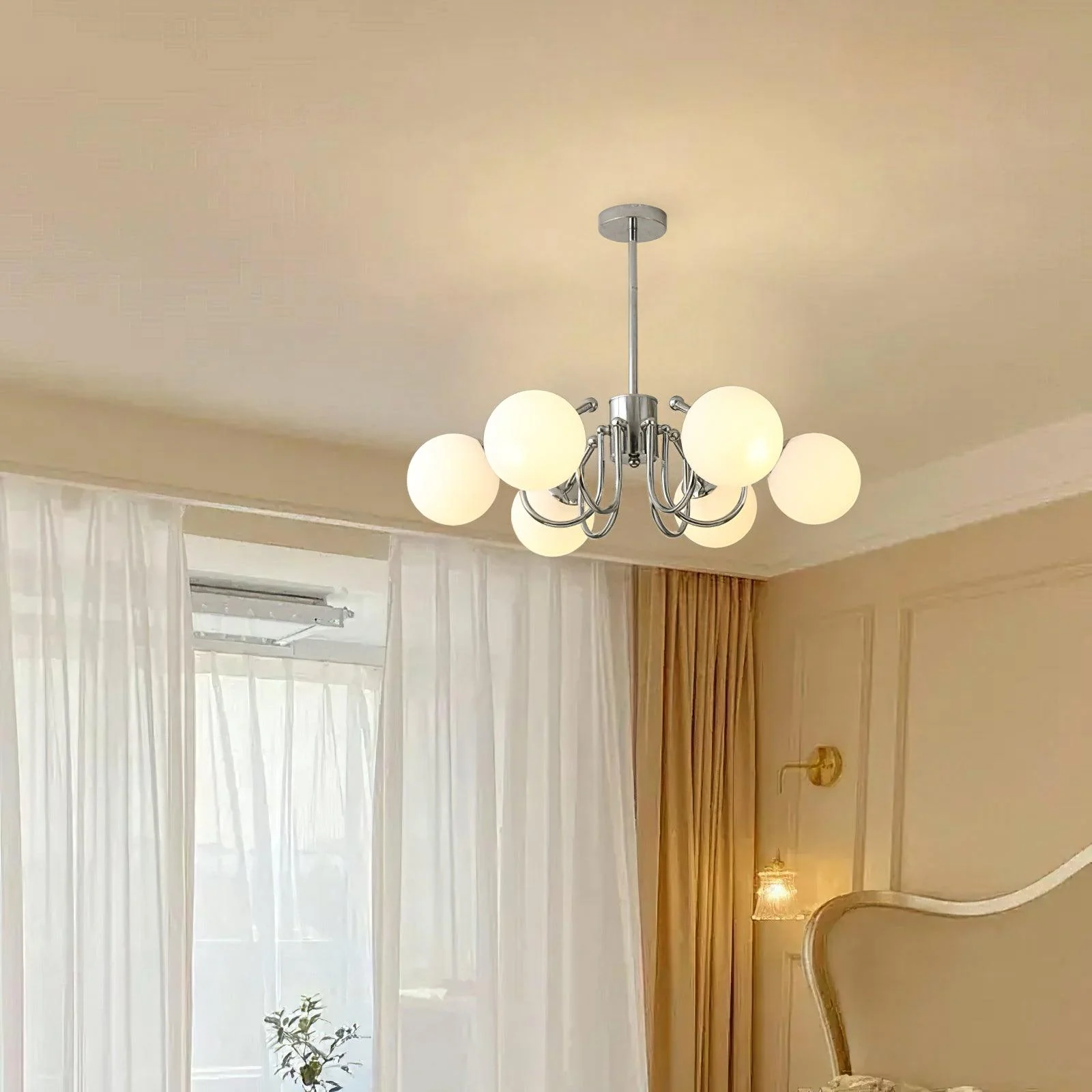 Aurora Chandelier Globe Chrome Modern - Image 25